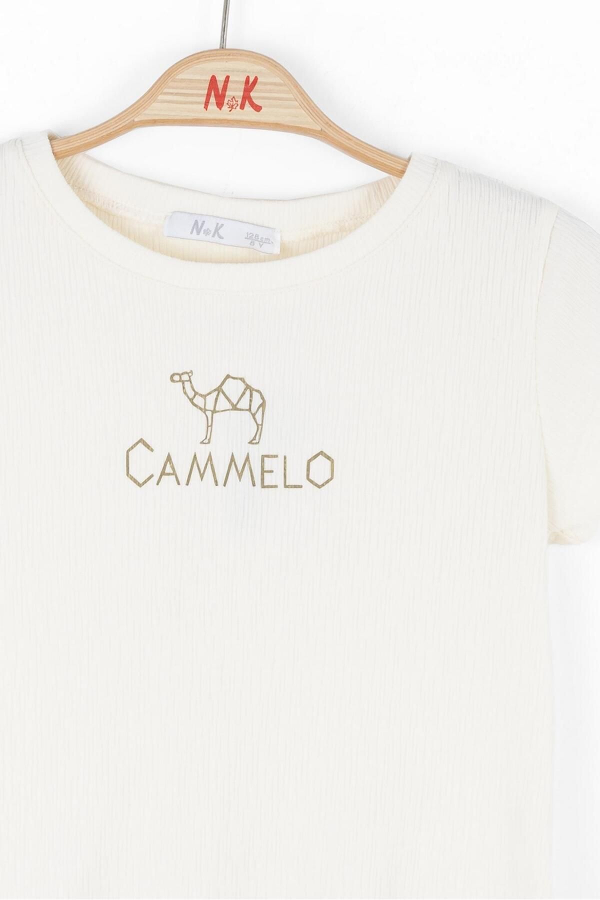 NK-Girl's Çelé T-Shirt 8-14 Years Cream Color 2