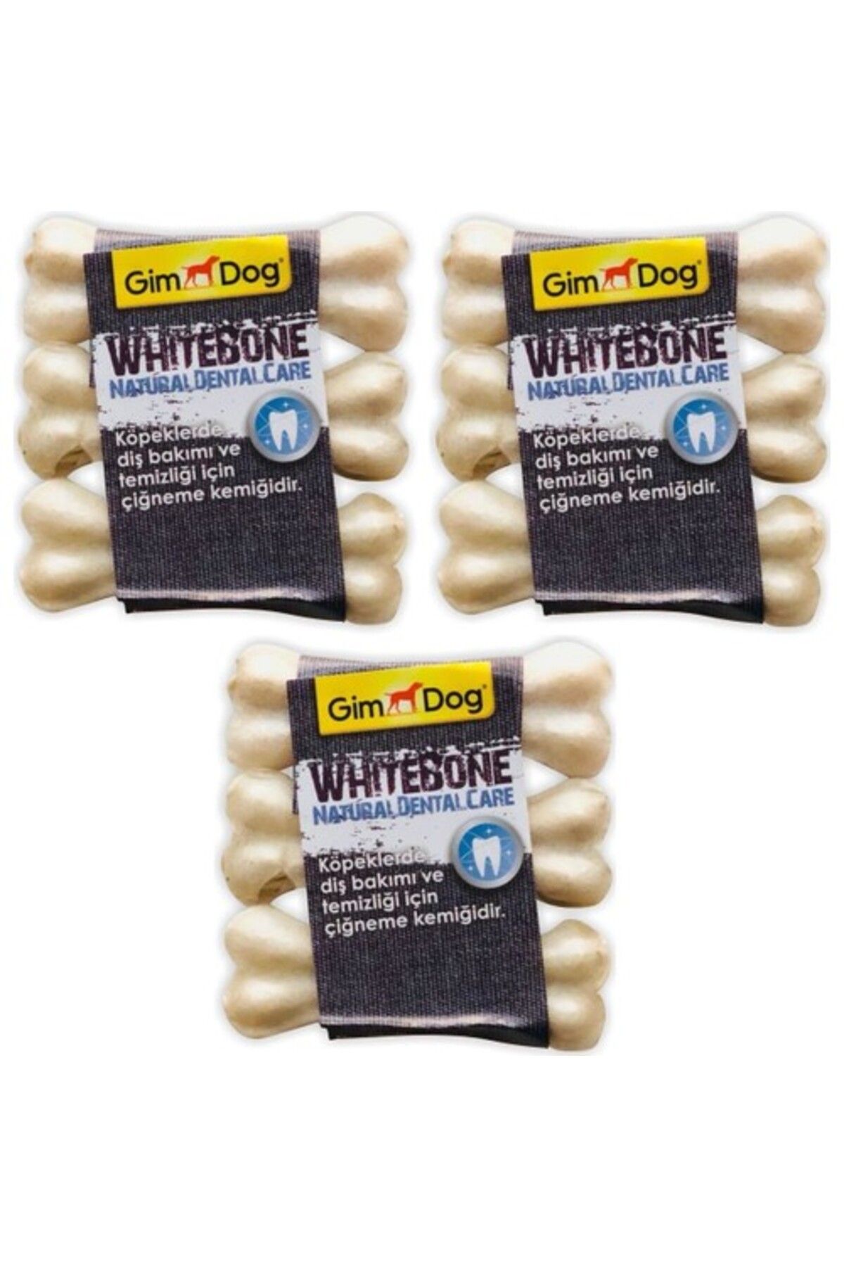 Gimdog-3 Pieces White Mordimi Press Bone 3.5'' 8.9 cm 3 Pieces 60 Gr 1
