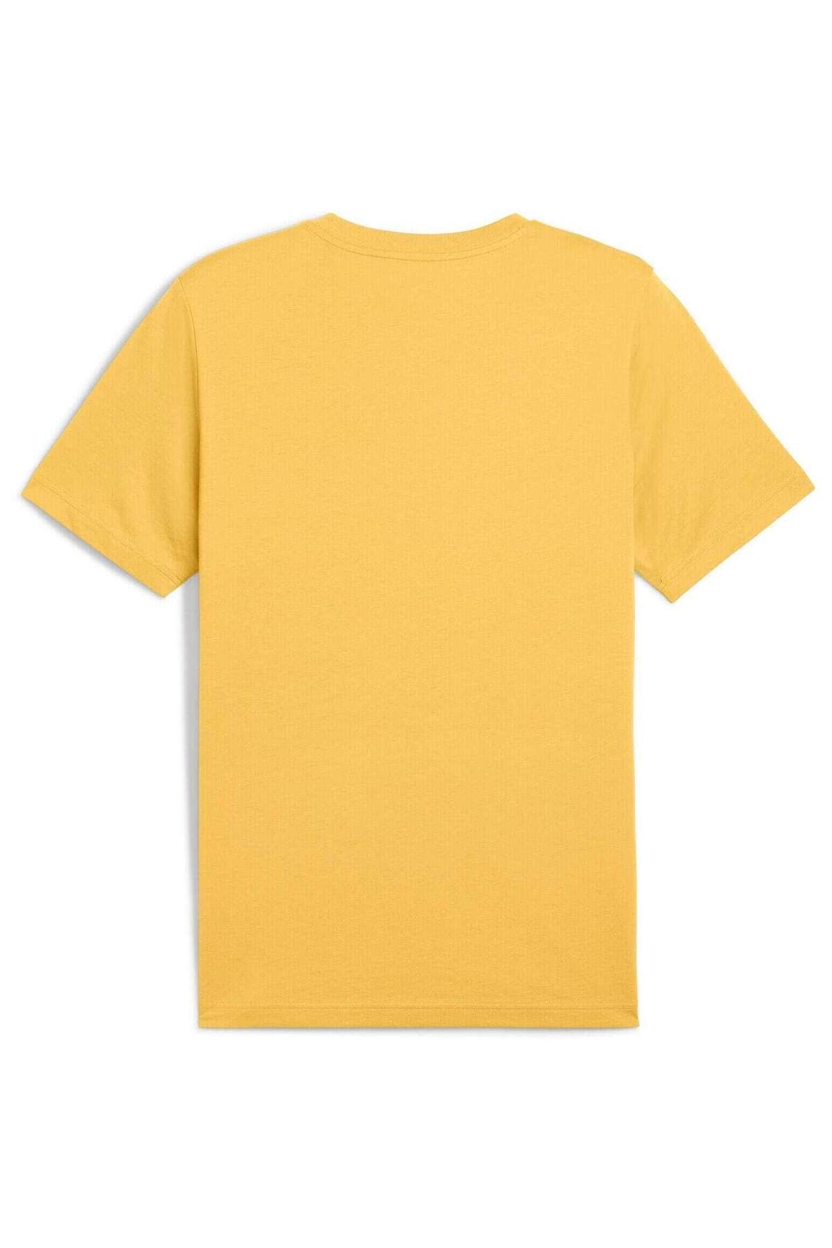 Puma-T-shirt Puma Ess 2 Color No. 1 Logo Tee, Yellow, Men 2