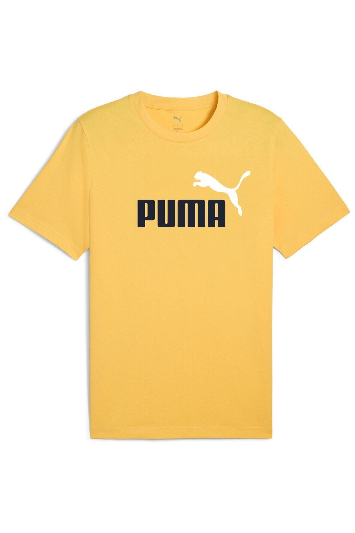 Puma-T-shirt Puma Ess 2 Color No. 1 Logo Tee, Yellow, Men 1