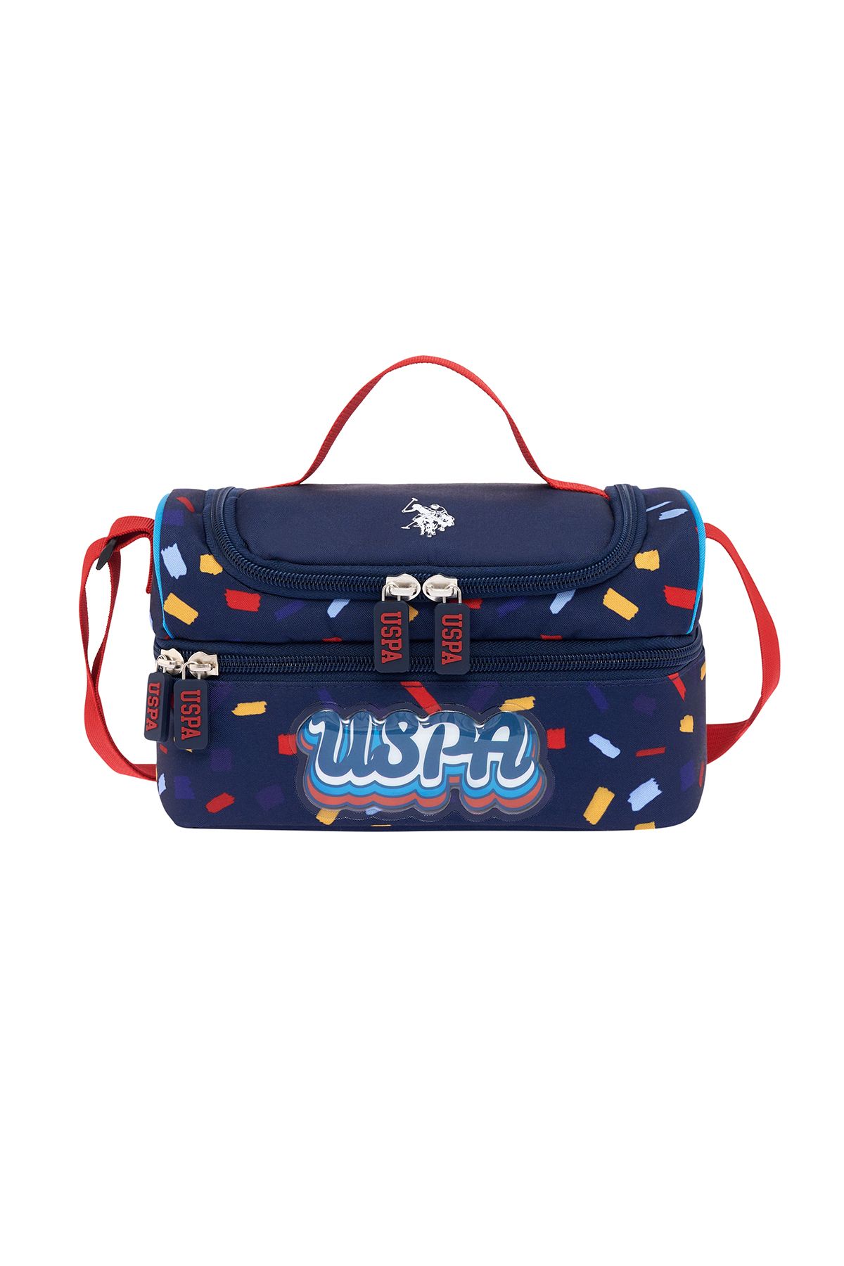 U.S. Polo Assn.-Unisex Children's Nutrition and School Bag 24158 Rectangular Form with Dark Blue 1