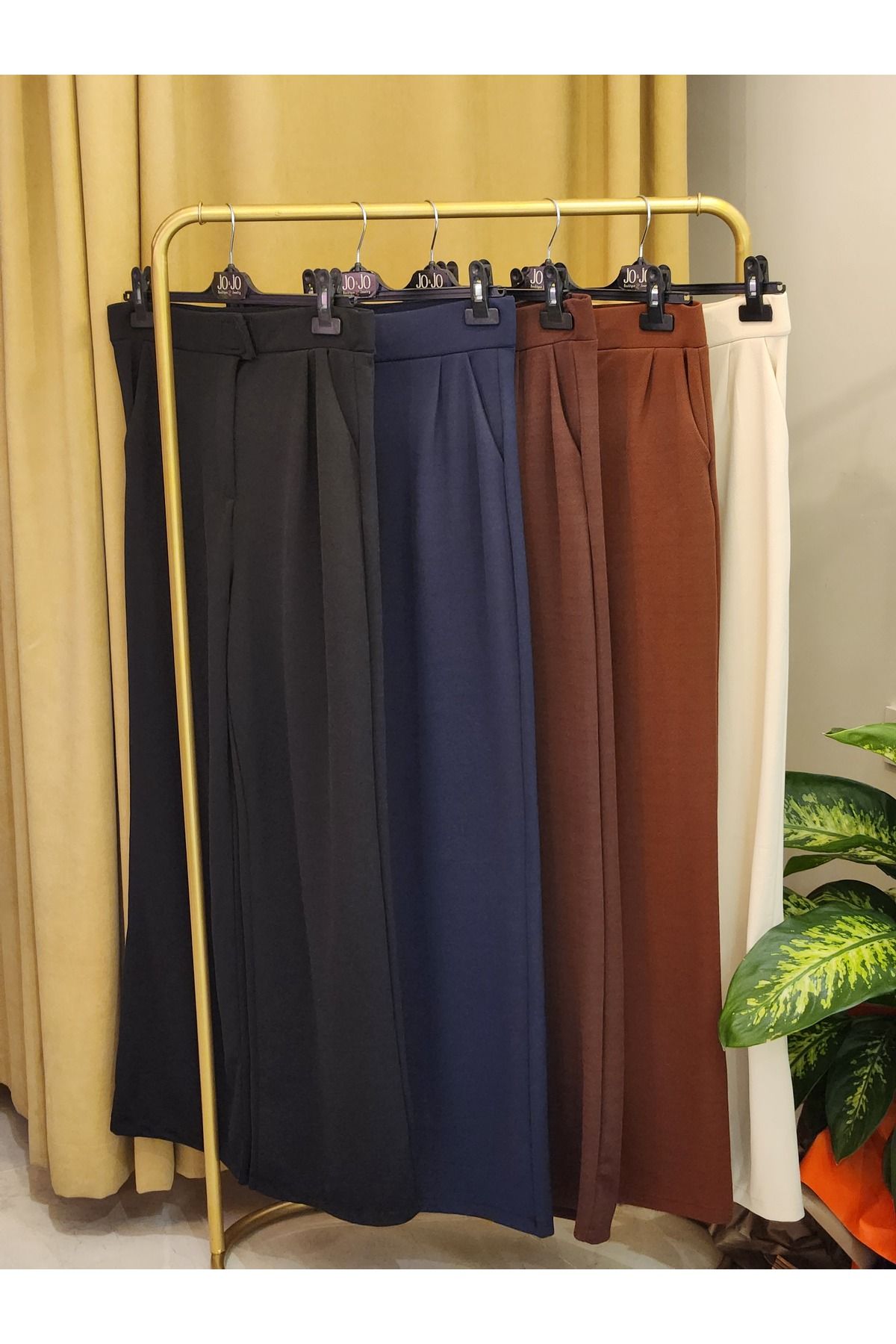 JOJO-Palazzo Pants - Large Size - Lycra - High Waist - Hook and Loop Closure 3