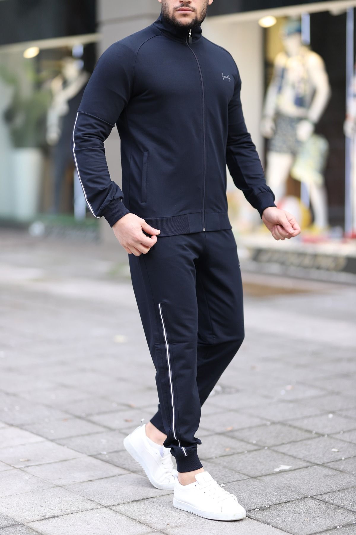 Fors Life-New Season Men's Tracksuit Set with Piping Detail 2