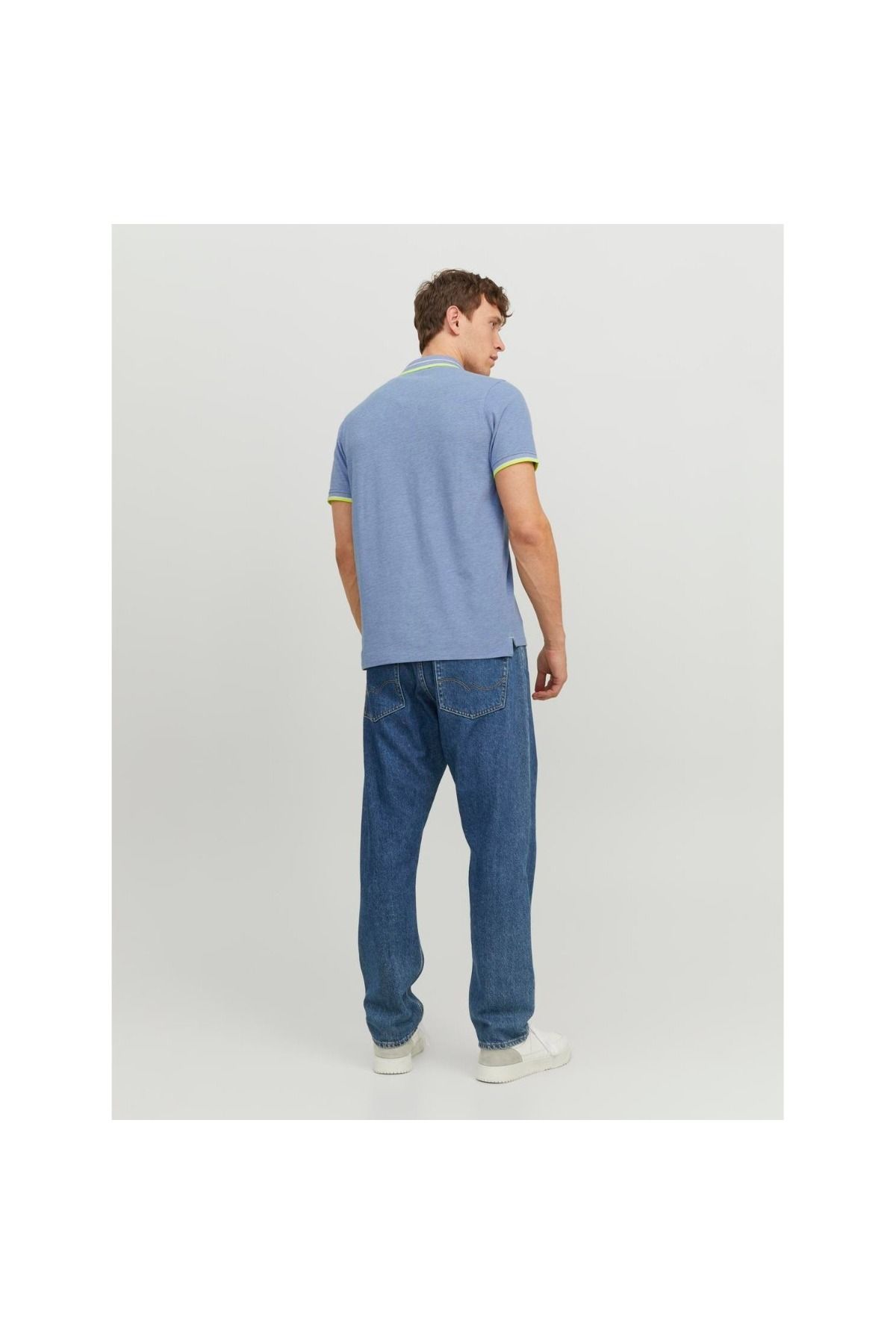 تی شرت یقه پولو آبی مردانه جک جونز POLO T اورجینال Jack Jones Jack & Jones
