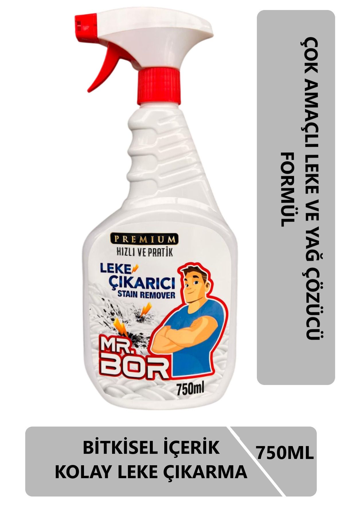 MR.BOR Premium Leke Çözücü Çok Amaçlı Formül 750ML