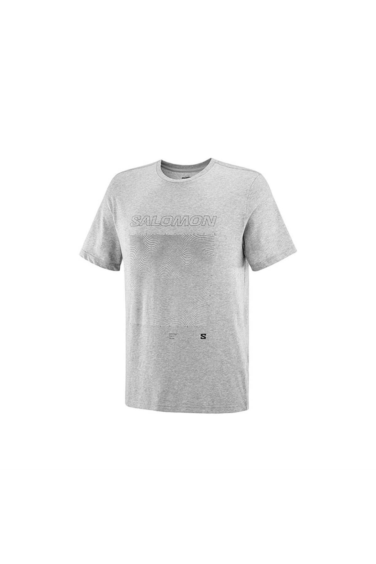 سالومون تی‌شرت مردانه گرافیکی SS M LC2219300 خاکستری