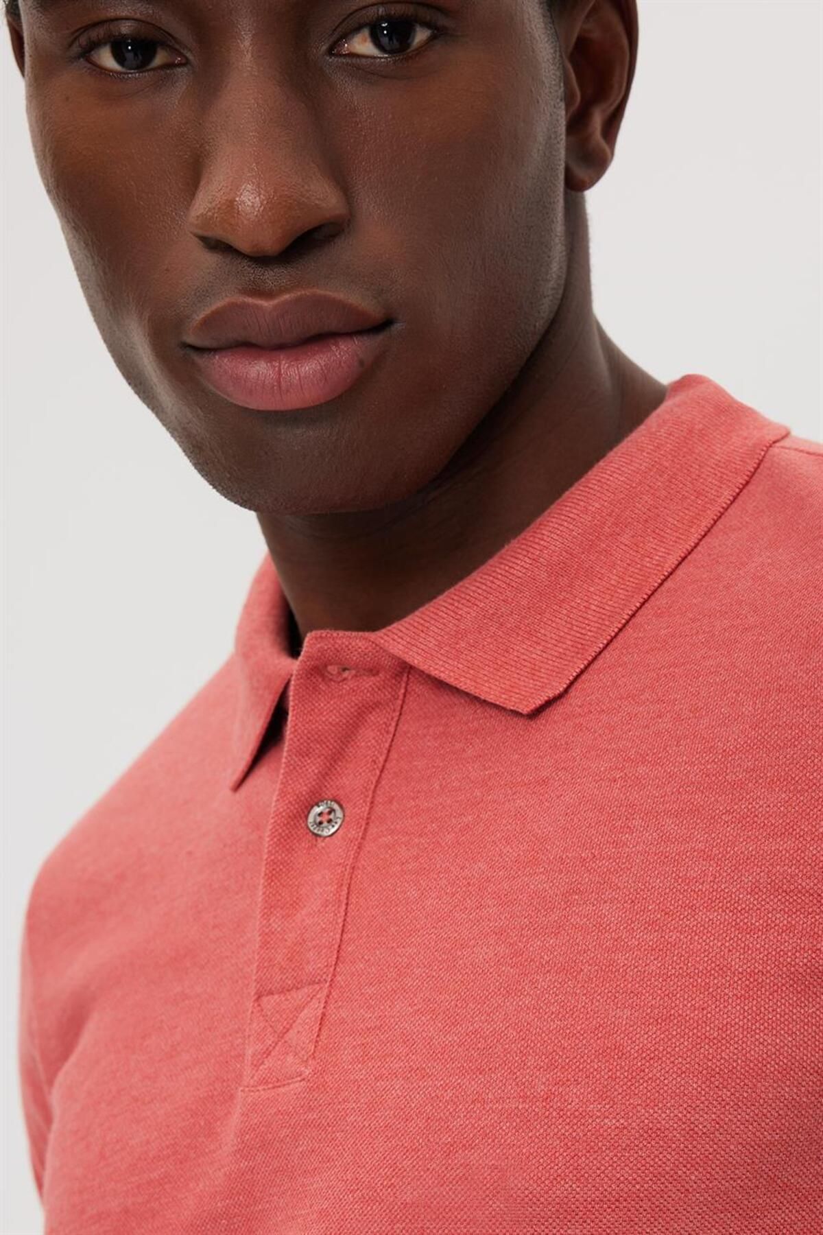 تی شرت قرمز مردانه Miless Polo Yaka Lee Cooper