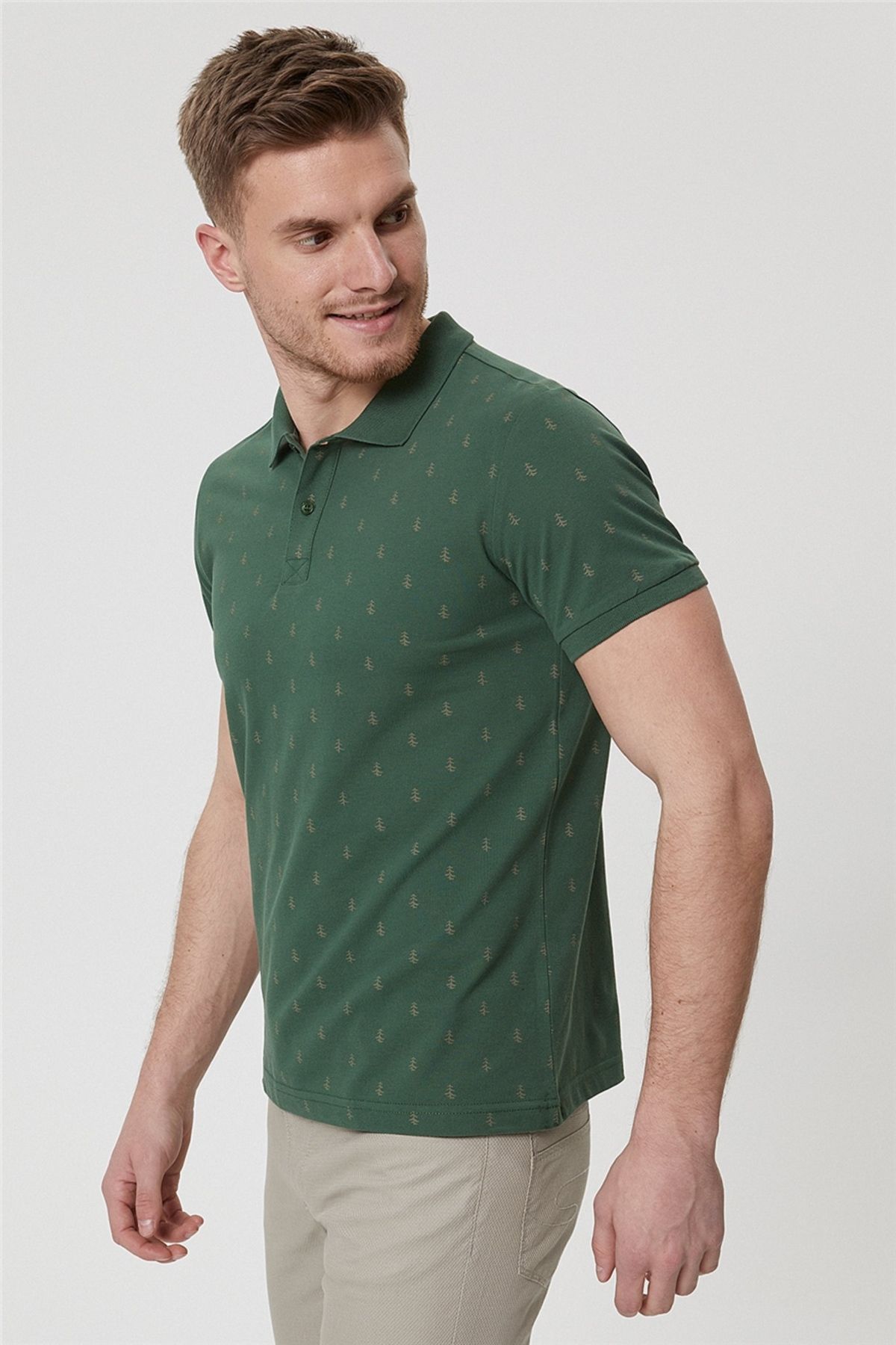 تی شرت سبز مردانه Yaka Pine Polo Green تیره Lee Cooper