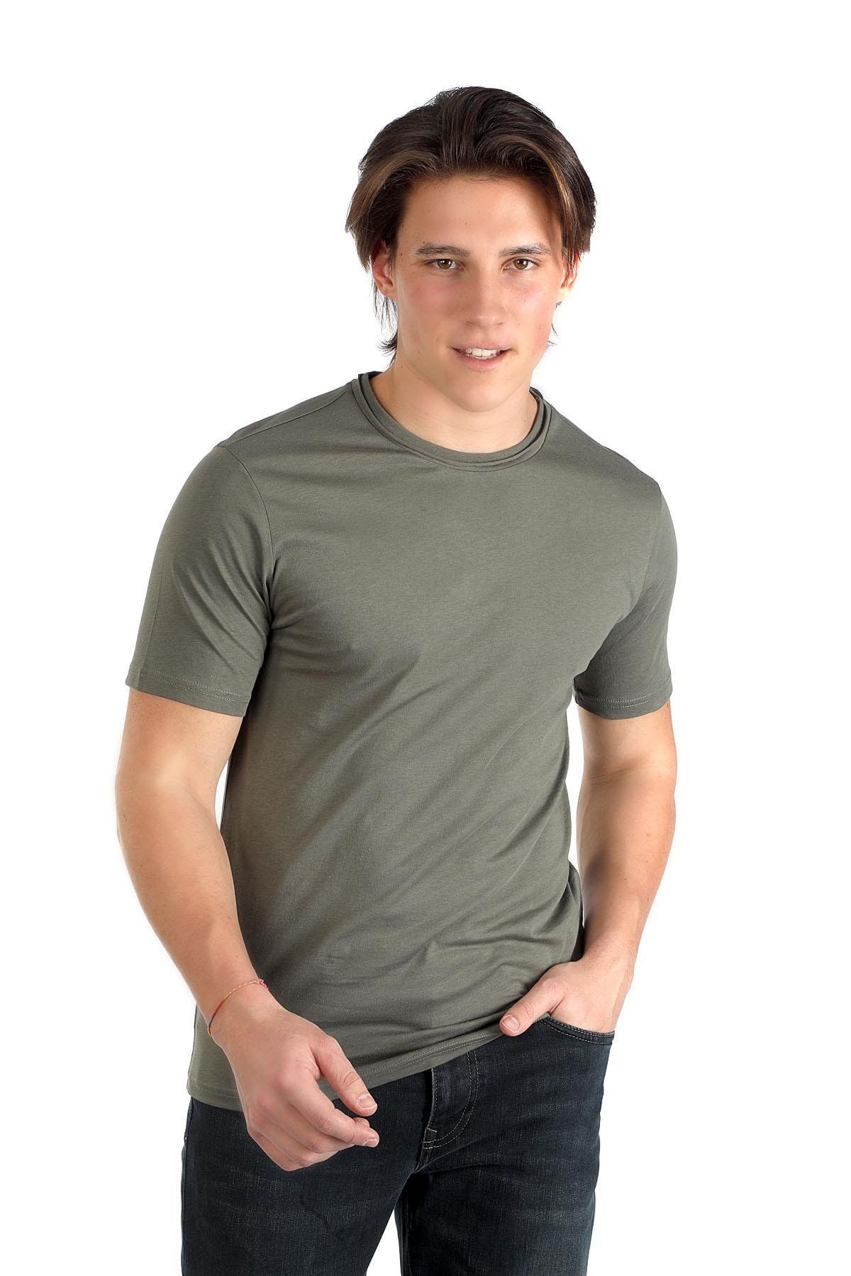 Lee Cooper Gael Erkek 0 Pamuk O Yaka T shirt Haki Fiyatı Yorumları