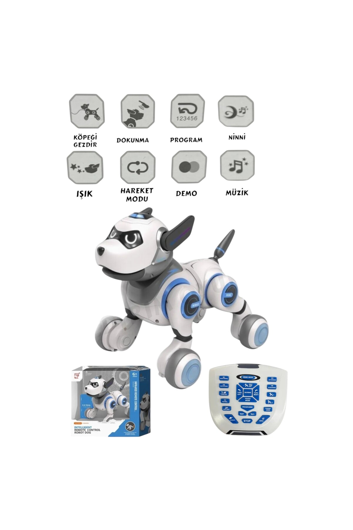 Vardem Seçtim Aldım Robot Köpek G55 Kumandalı Interaktif F/f