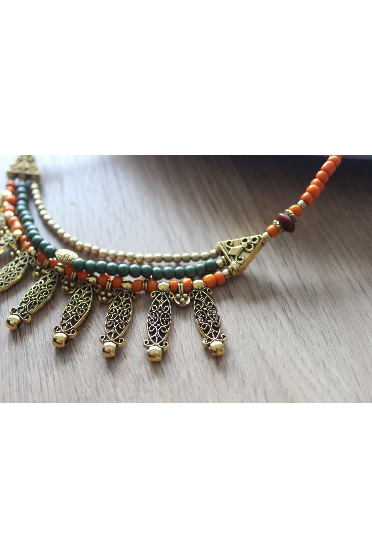 dela otantik-Authentic Women's Necklace Handmade Ethnic Design Jewelry Beaded Multiple Indian Bohemian Boho Necklace Jewelry 5