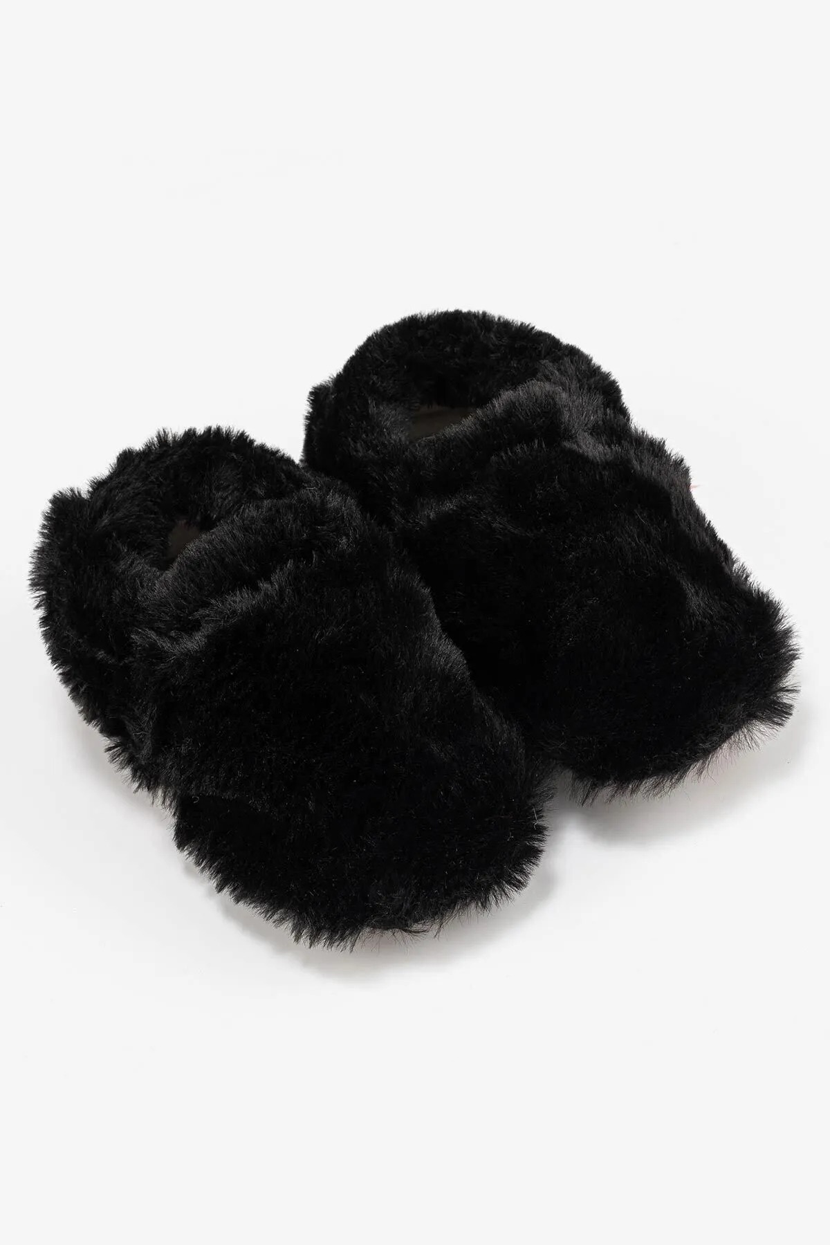 bazaar-turkey all you need-Furry Furry Black Fur Barefoot Booties 2
