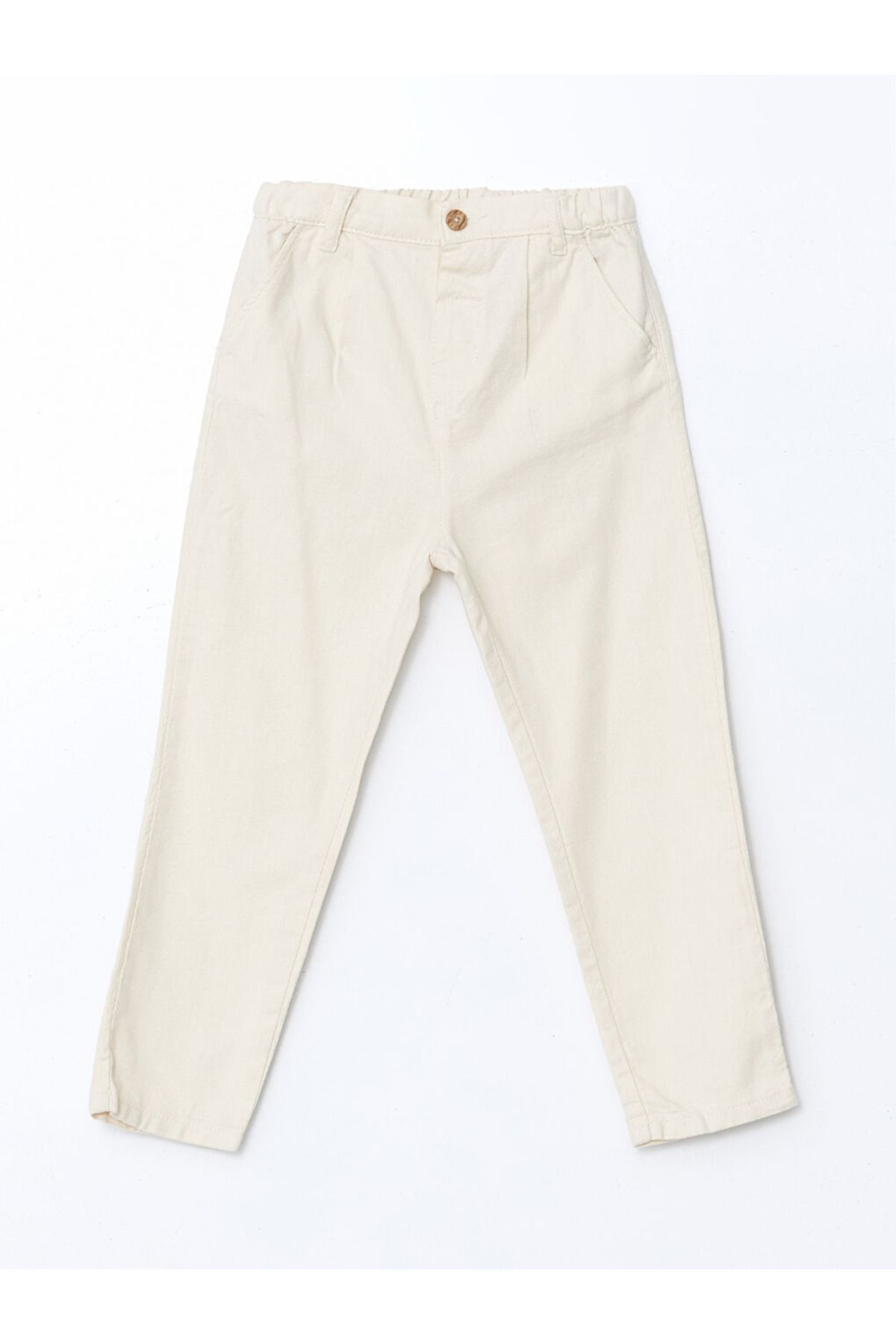LC Waikiki-Linen-Viscose Blended Cotton Fabric Stand Collar Baby Boy Shirt & Pantalon 2-Piece 6