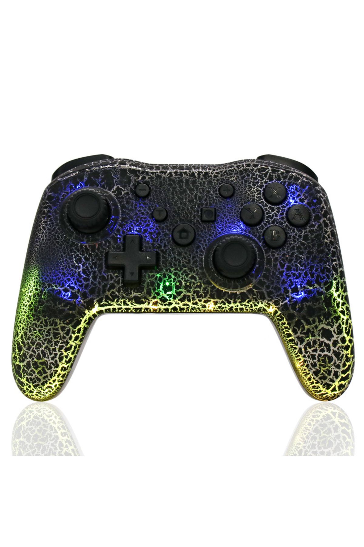 Choice-black GAMINJA RGB Wireless Gamepad CRACK PROCESS For Nintendo Switch TV Box PS3 Joystick Controller 1