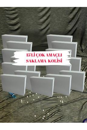 giftpuffy 15'Lİ Çok amaçlı beyaz karton taşıma - çeyiz - paketleme - hediye k...