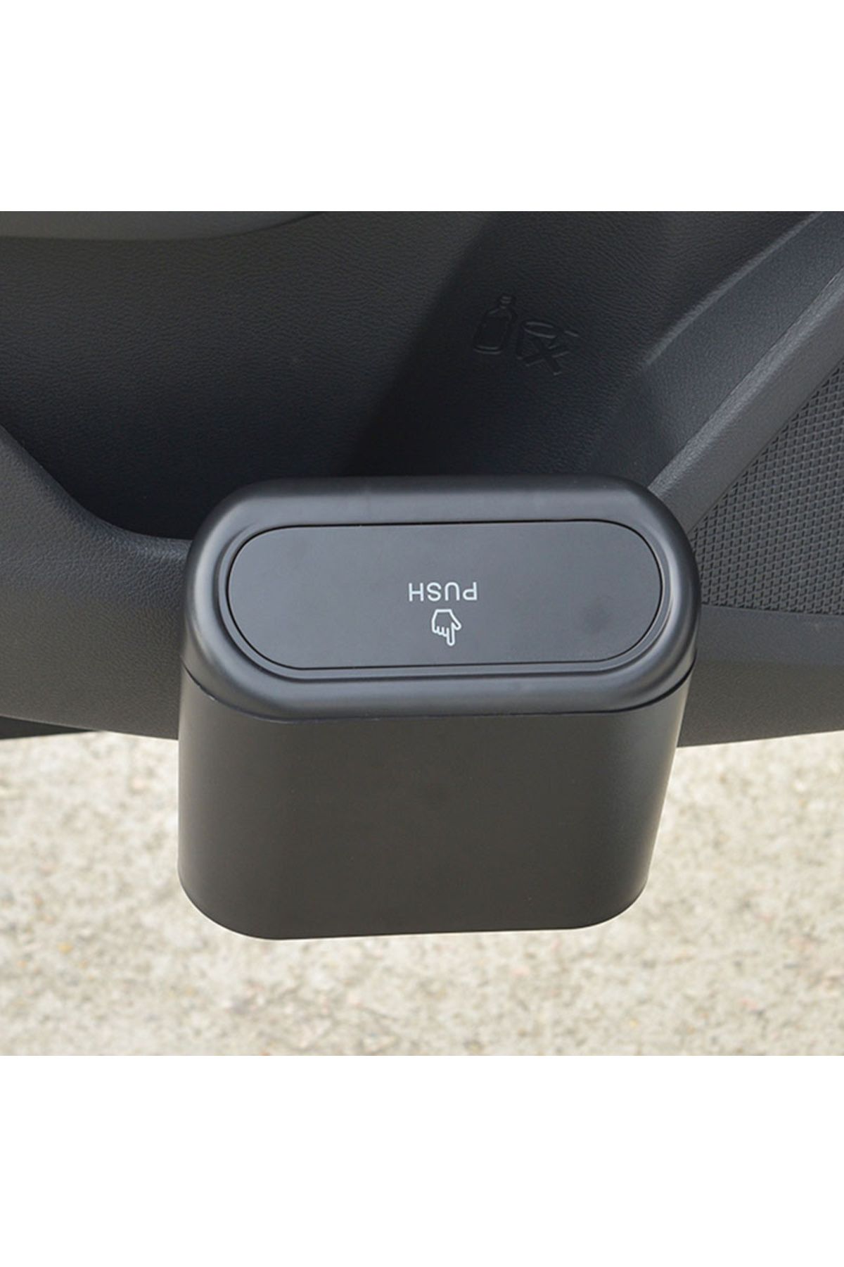 Choice-Car Trash Bin Hanging Vehicle Garbage Dust Case Storage Box Plastic Pressing Square Trash Can Typ... 2