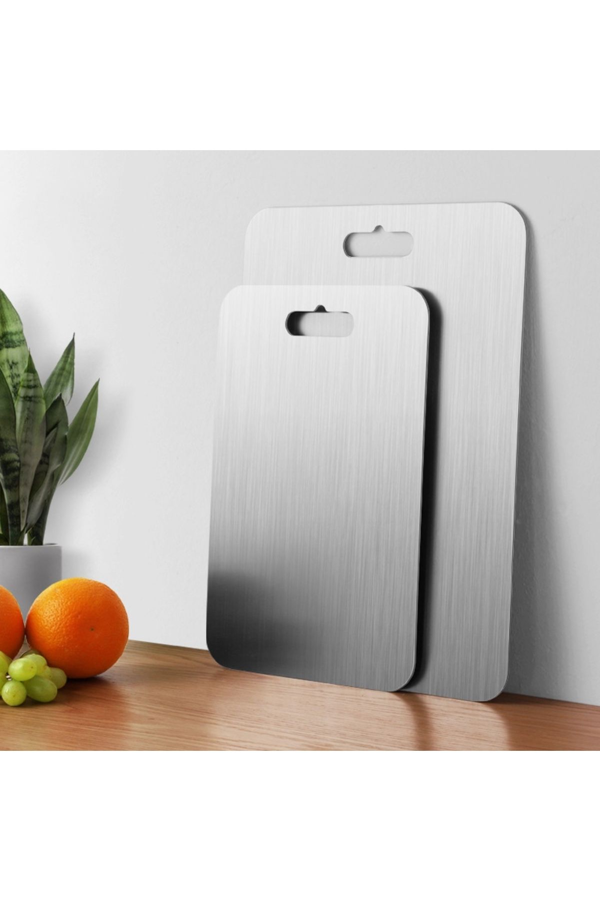 SUWAL-Stainless Steel Cutting Board Antibacterial Set of 2 1