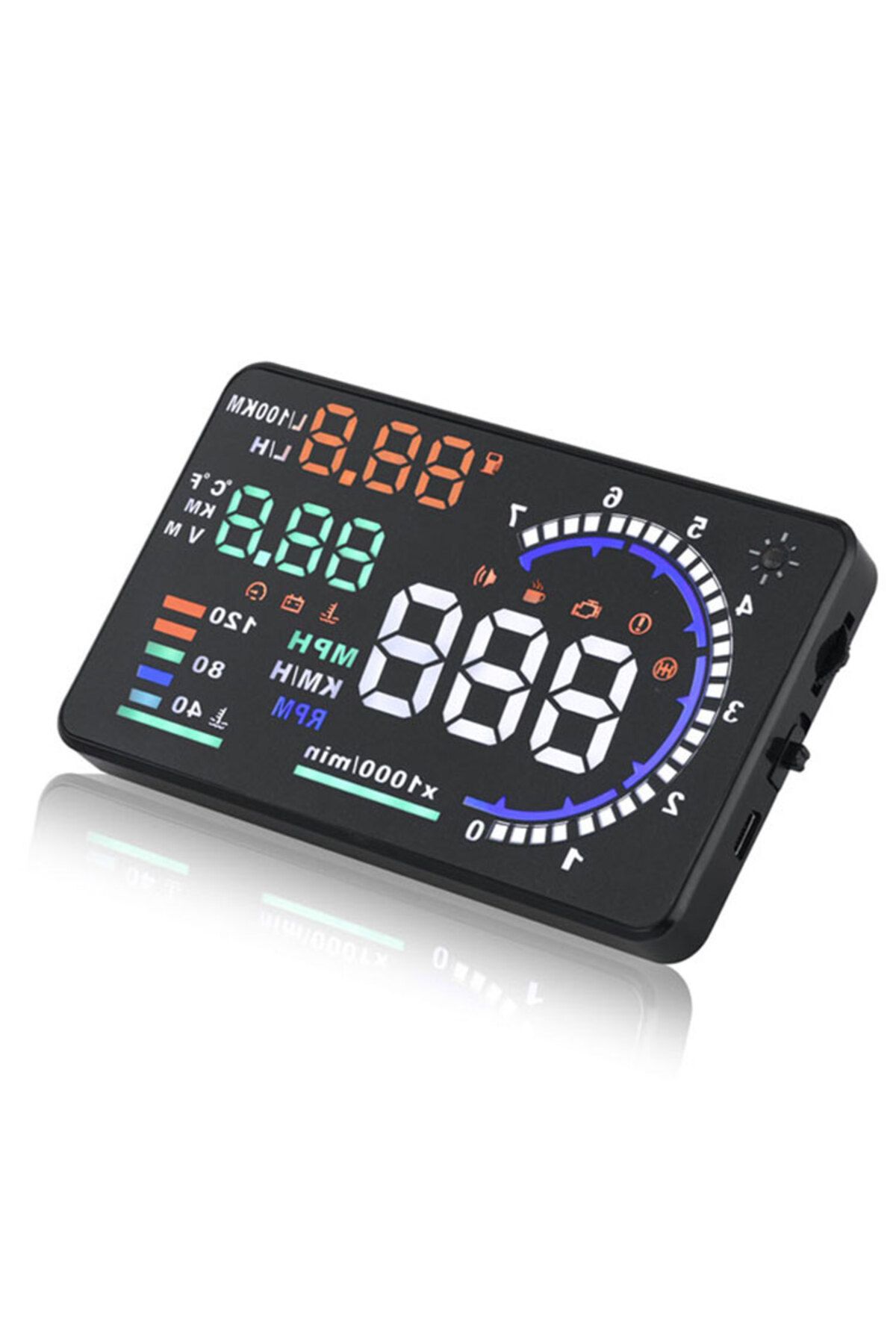 RYSJM-ADQ 5.5'' OBD2 HUD A8 Car Head Up Display Digital Speedometer Tachometer Windshield Speed Project... 7