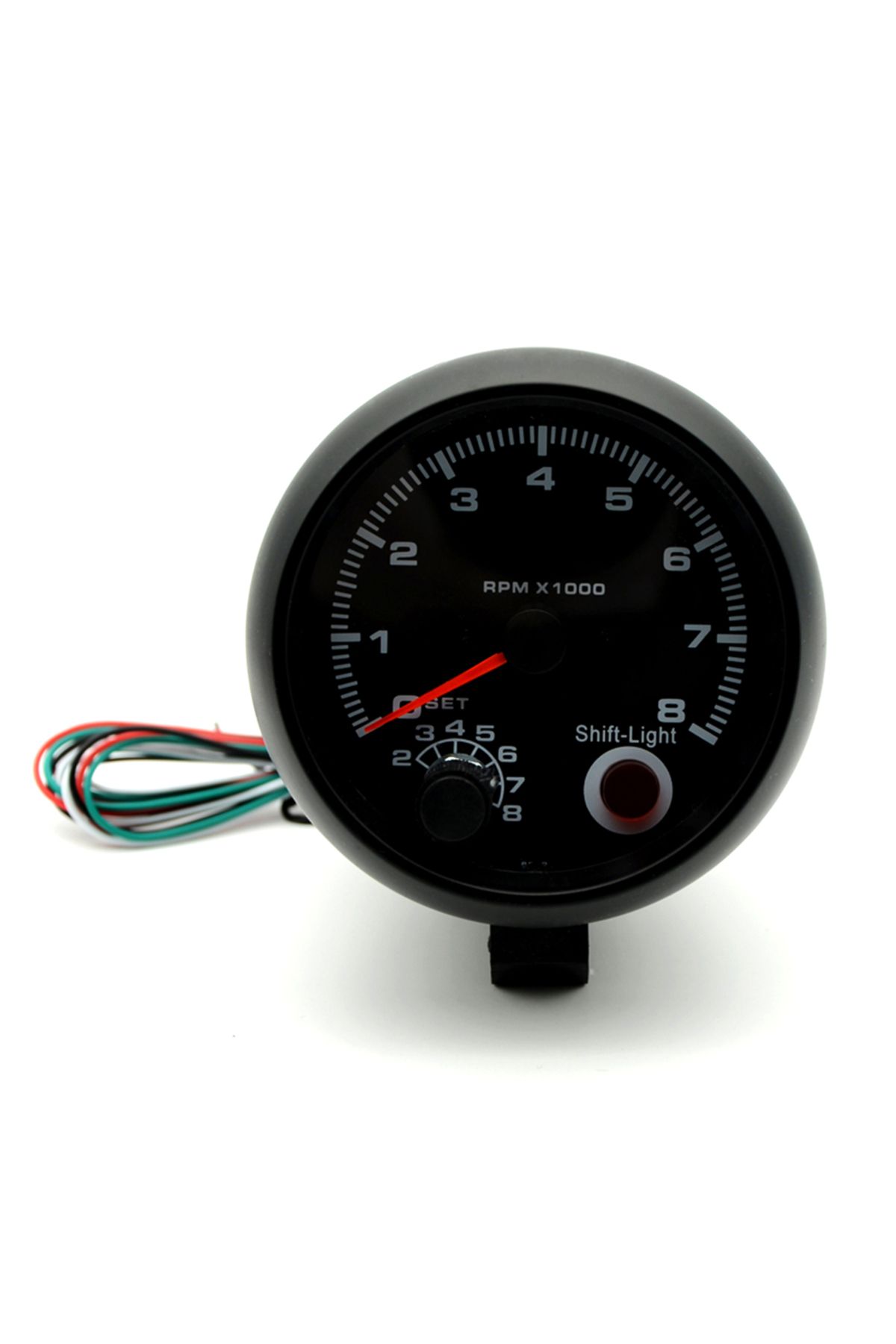 Choice-3.75'' Car Universal Black Tachometer Gauge Blue Inter Shift light 0-8000 RPM Tachometer 5