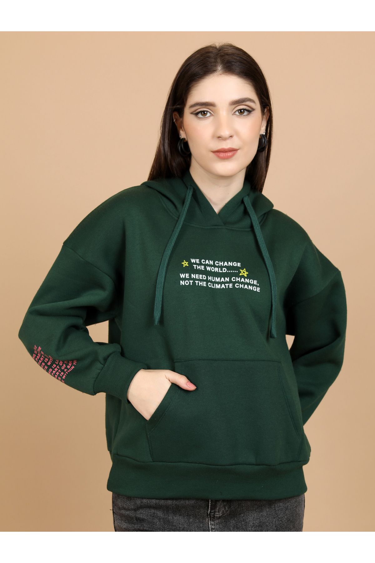 Tokyo Talkies By Styli-Text Print Drop Shoulder Sweatshirt 3