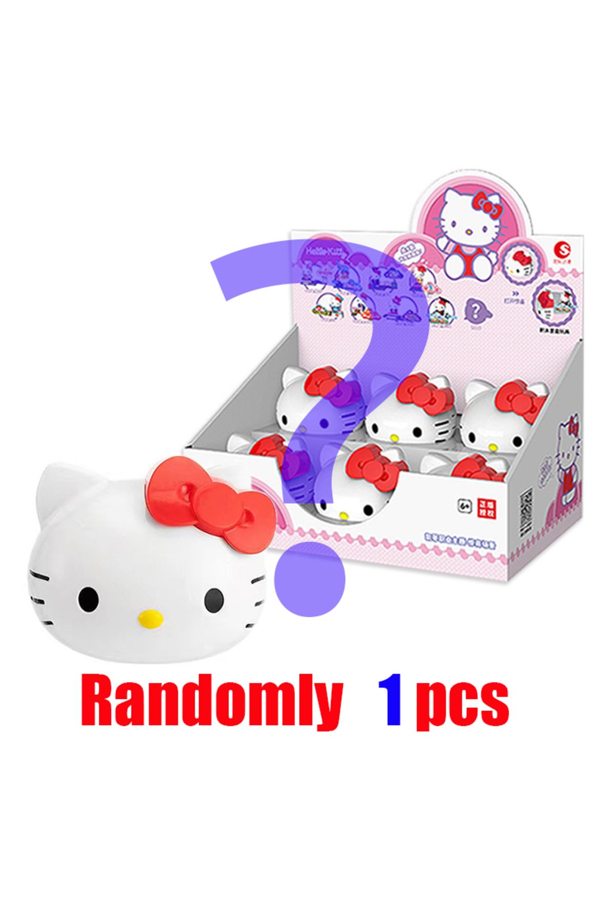 Choice-Random 1 pcs Genuine Sanrio Hello Kitty Twisting Egg Action Figure Toy Assembly Block Scene Doll Chi 1