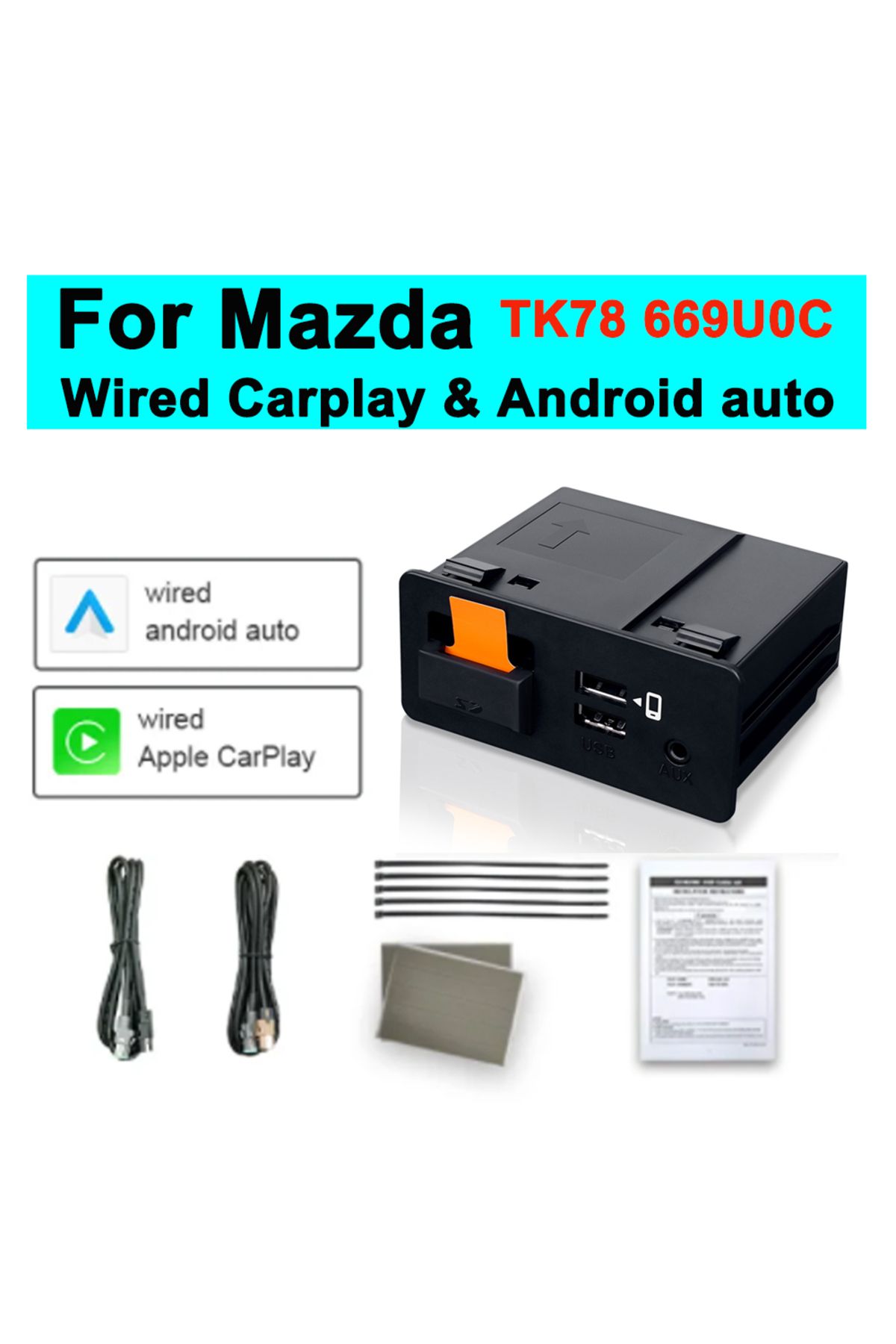 Choice-RM-BZBK02 Carplay Adapter Compatible For Mazda 2/3/6/CX3/CX5/CX9/MX5 2014-2021 for Carplay Android A 1