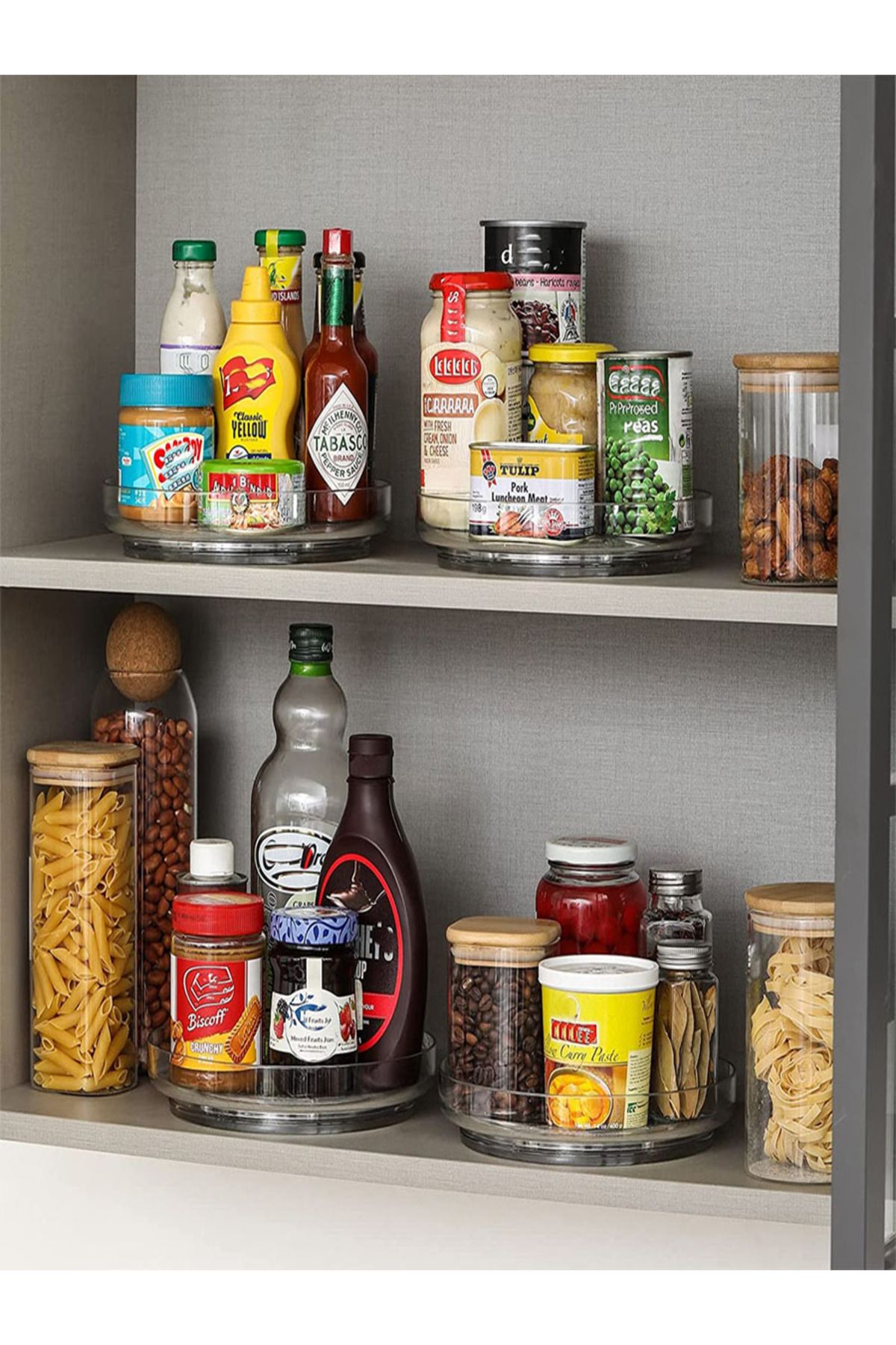 Choice-Lazy Susan Spice Rack Organizer, 360 Degree Rotating Round Lazy Susan Turntable For Cabinet, Clear 7