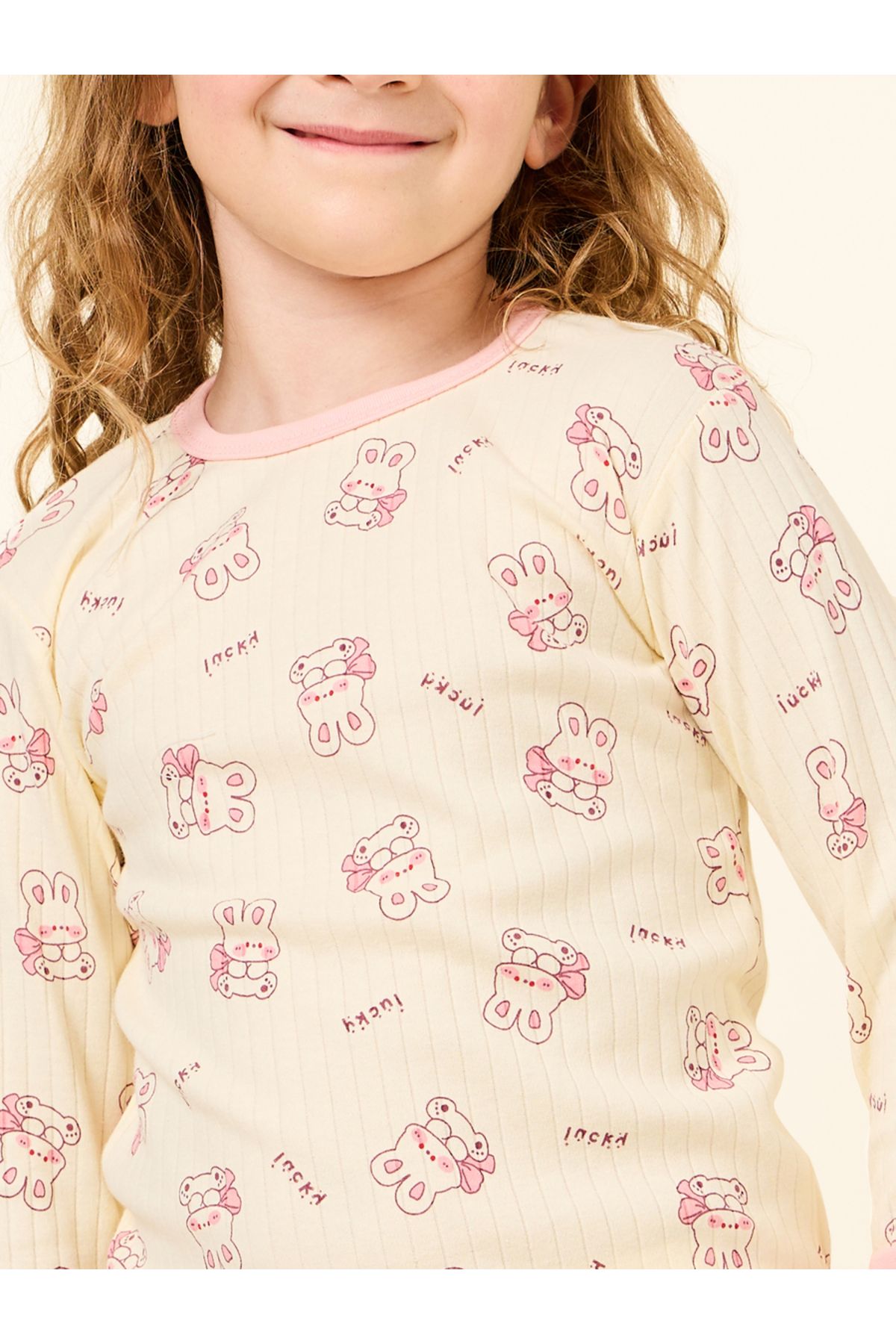 Styli-Textured Cartoon Print Top & Pyjama Set 3