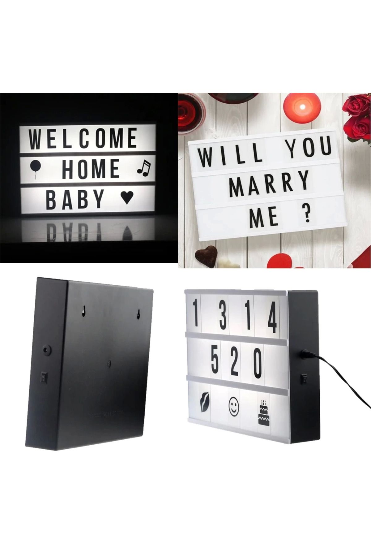 Eldenör A4 Led Işıklı Yazı Panosu Lightbox
