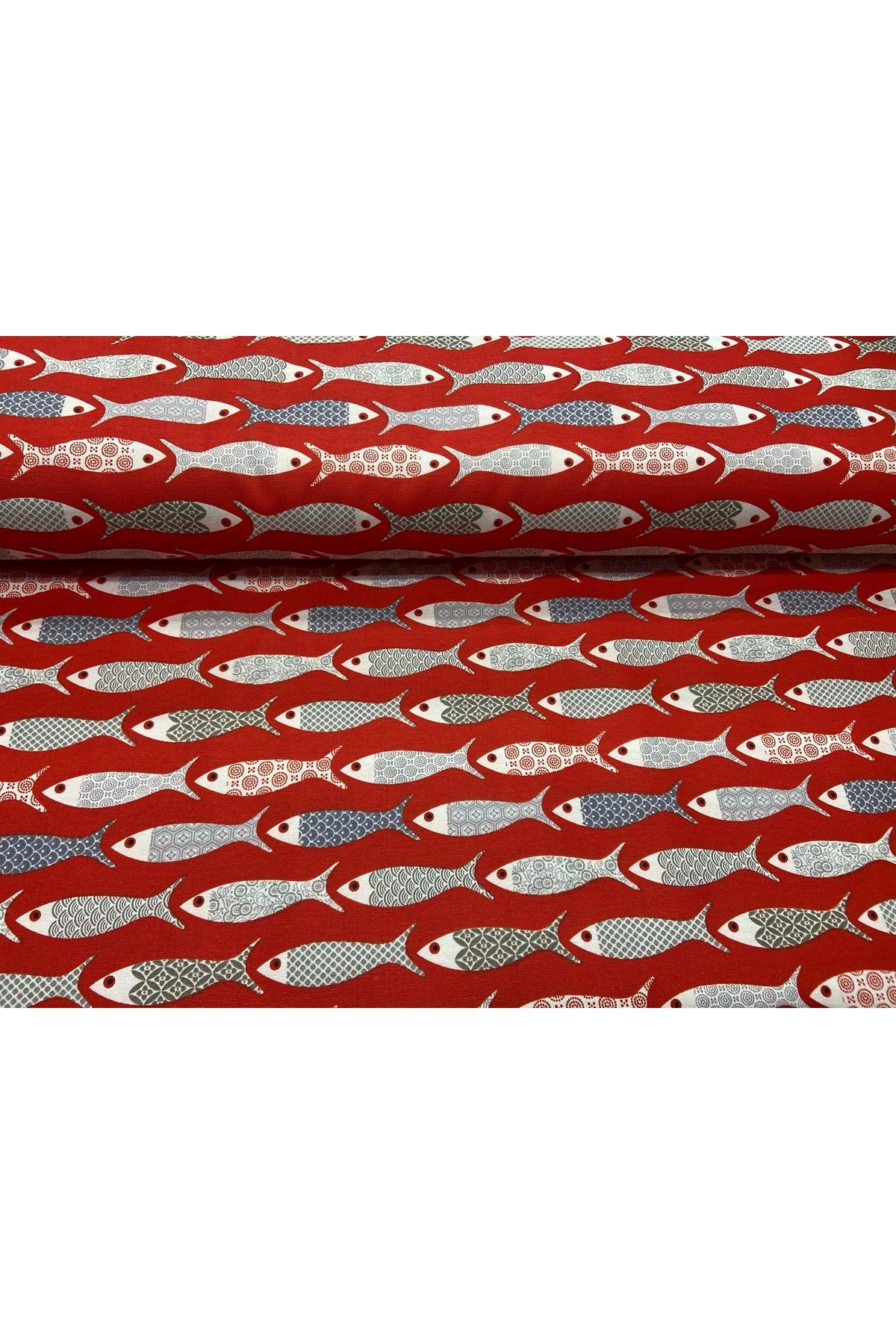 MEKİK MANİFATURA-Patterned Duck Linen Fabric 1