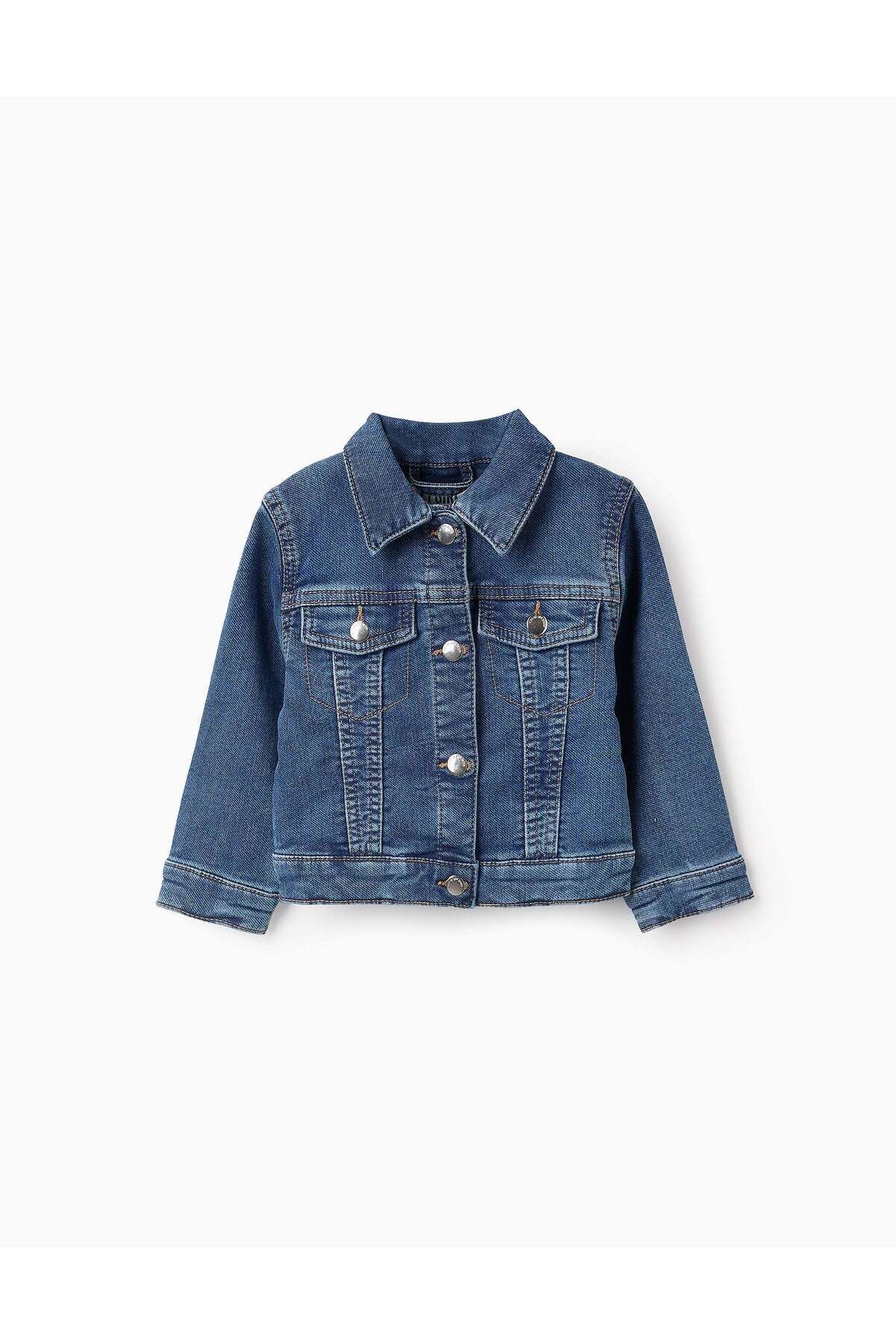 Ziddy-Denim Jacket for Baby Girls, Blue 1