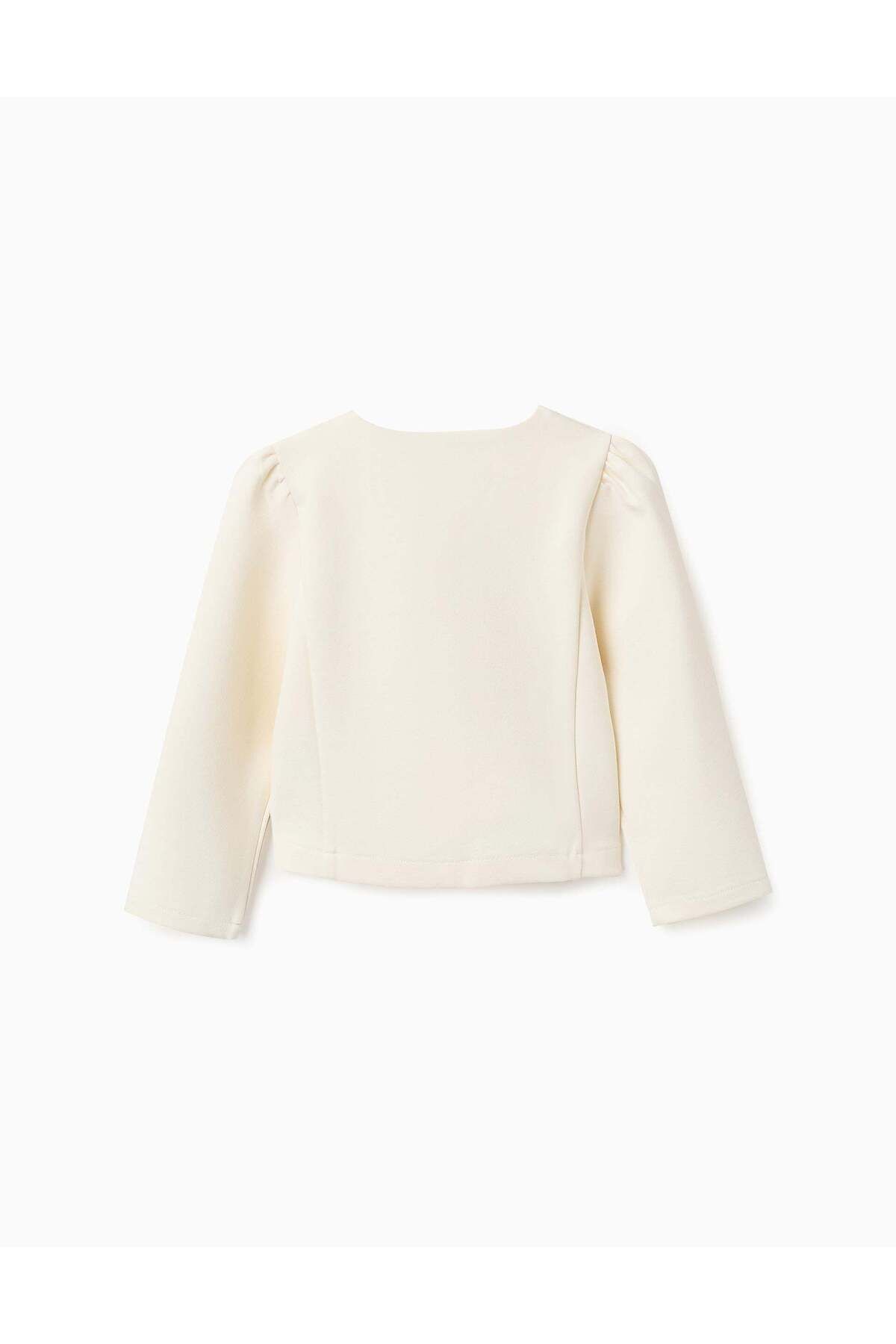 Ziddy-Classic Jacket for Baby Girls, Cream 2