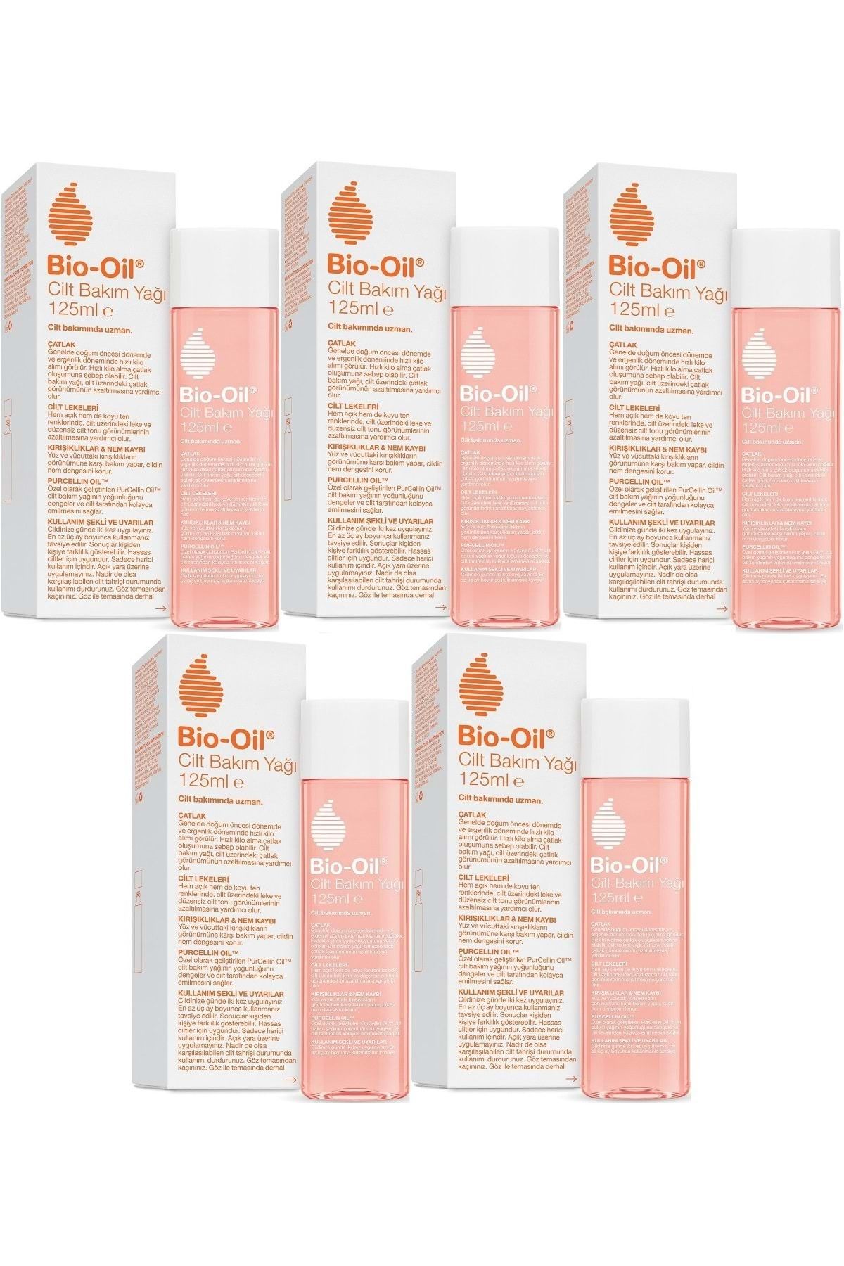 Bio-Oil Çatlak Oluşumunu Önleyici Cilt Bakım Yağı 125ml (YENİ FORMÜL) (5 Lİ SET)