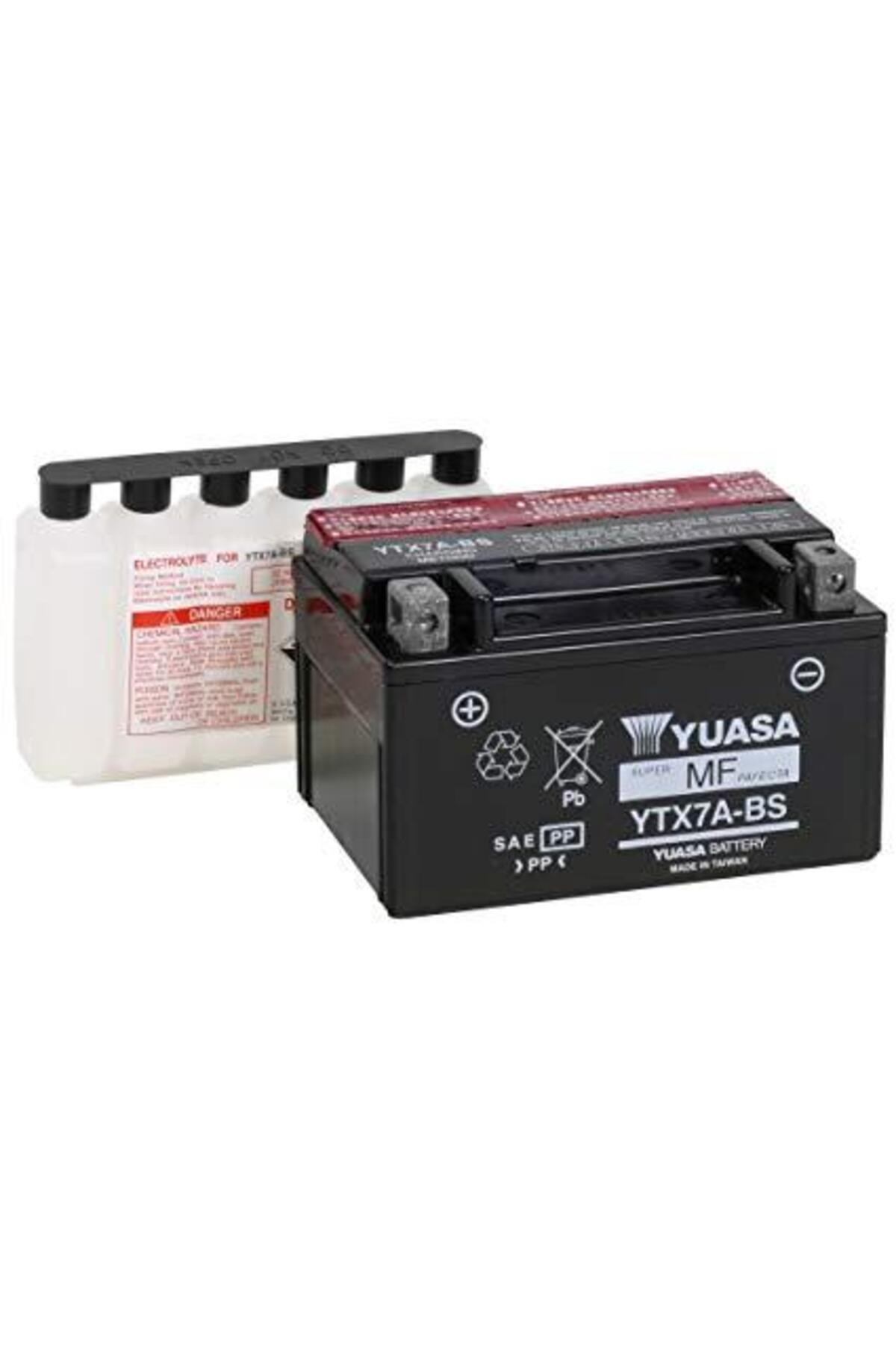 Yuasa 12V 6 AH MOTOSİKLET AKÜSÜ 90 A (EN) (150*87*93) (YTX7A-BS