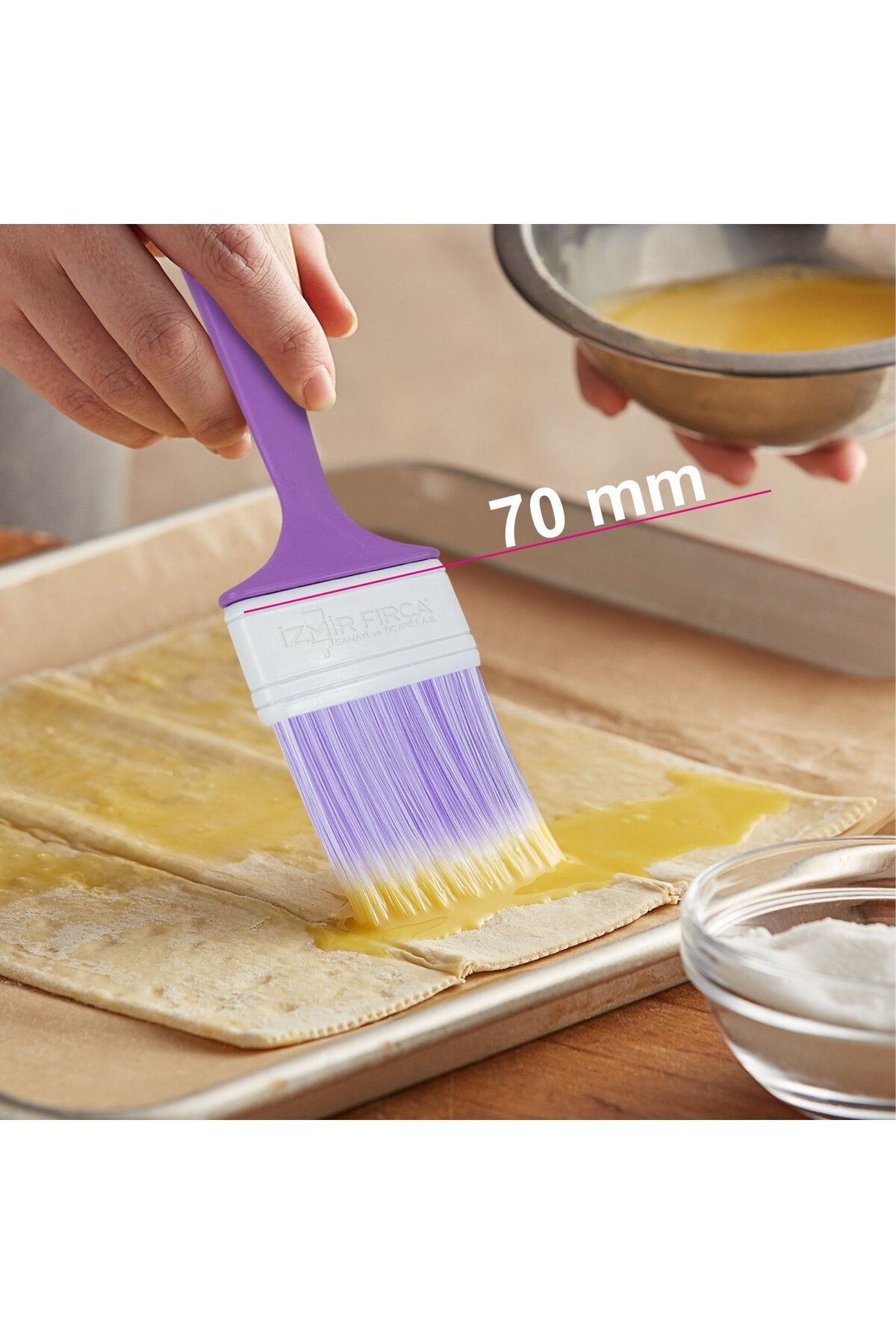 woodretro Gıda ve Cheff Fırçası Yumurta Fırçası Profesyonel 7cm
