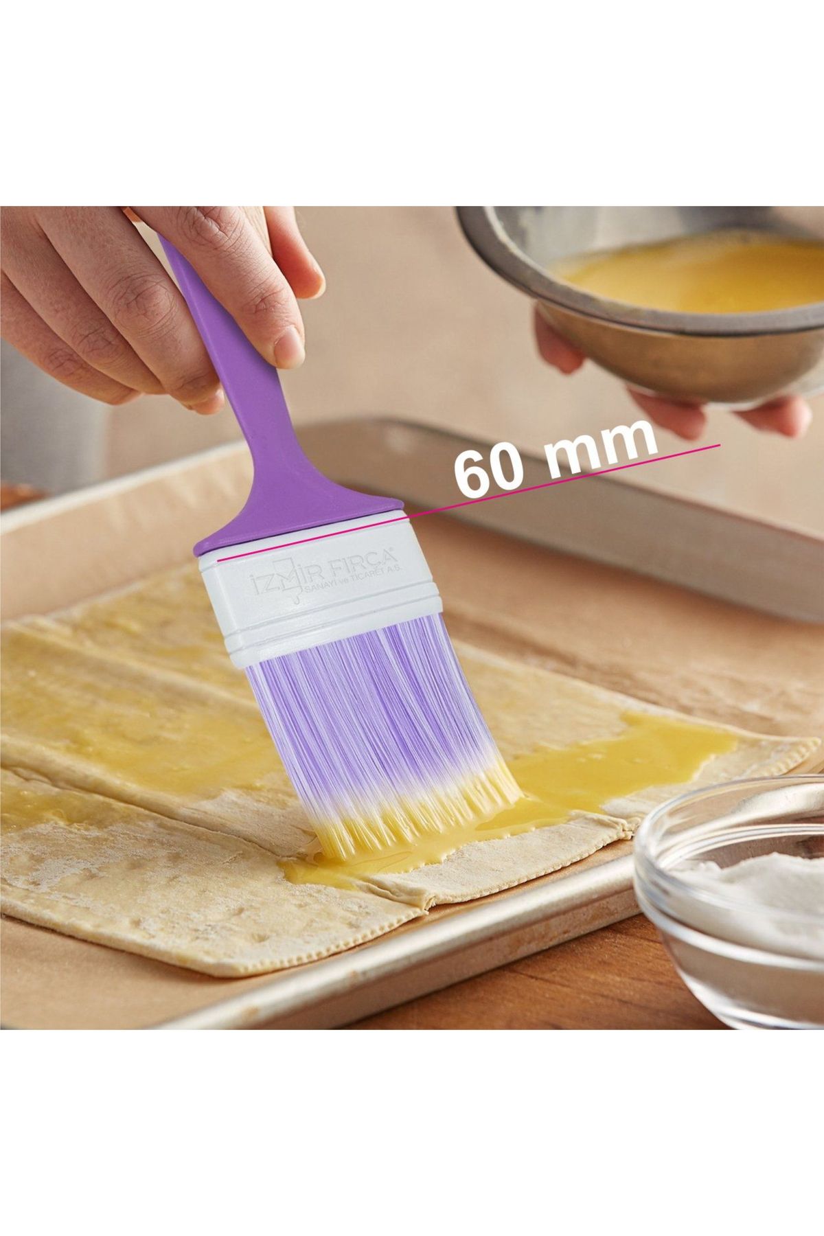 woodretro Aşçı ve Cheff Fırçası Yumurta Fırçası Profesyonel 6cm