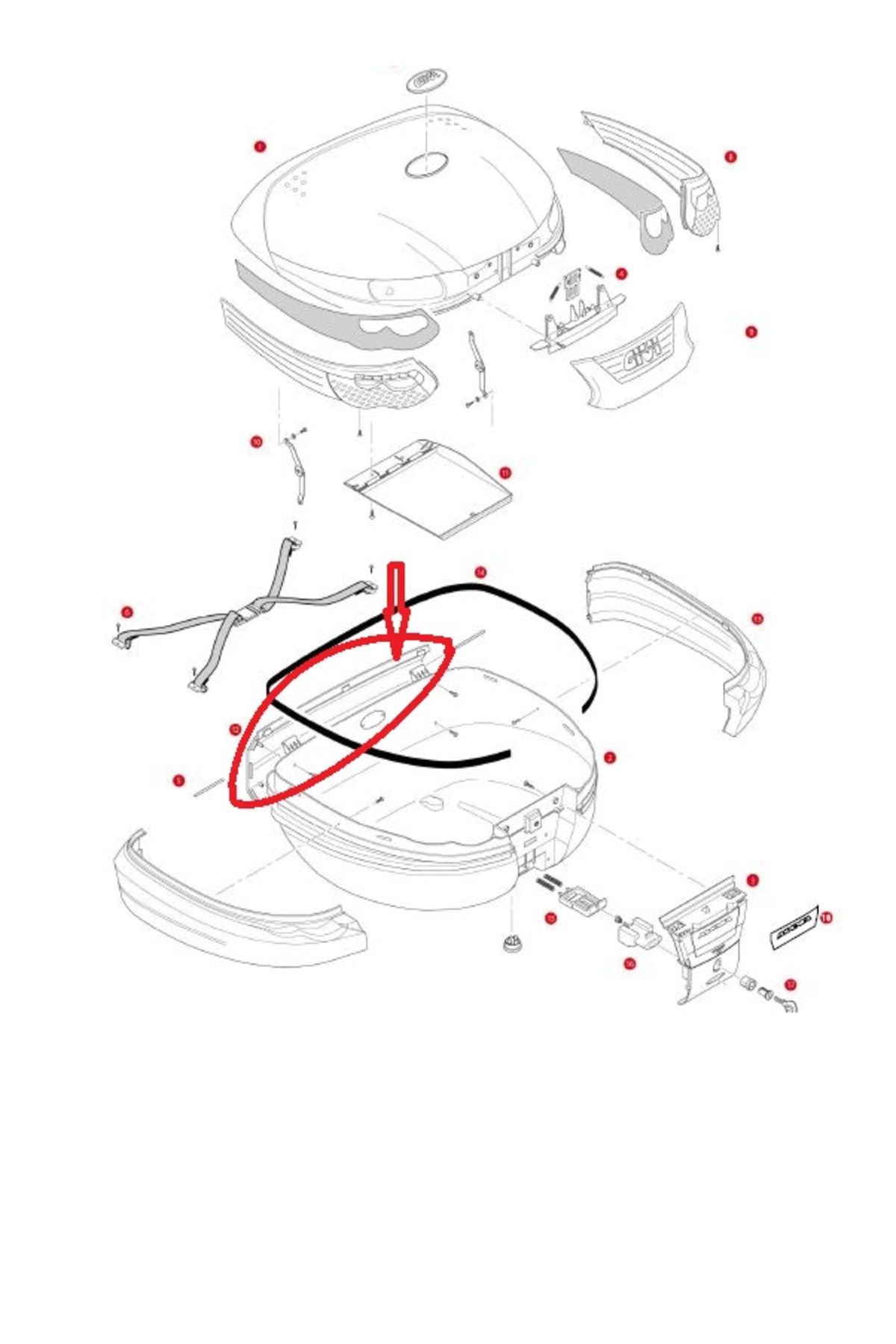 Givi Z692R ÇANTA ARKA SIRT ÇITA GRİ E55