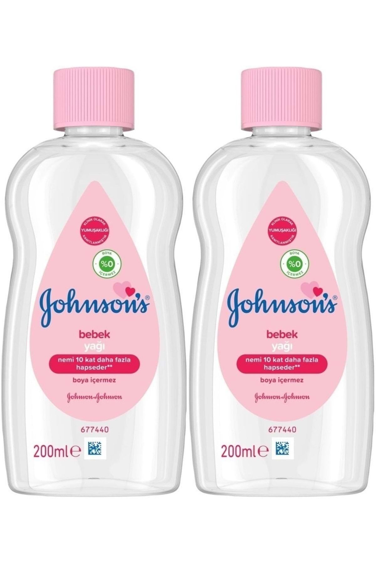 Johnson's Johnsons Baby Bebek Yağı 200ML Nemlendirici (Pembe) (2 Li Set)