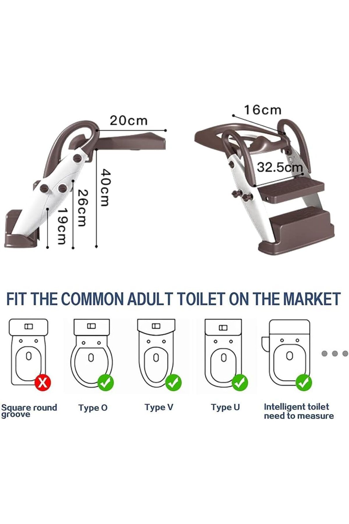 Yelajoy-Potty Training Seat for Kids,with Adjustable anti-skid pedal and PVC pad,for Children 1+ Years 4