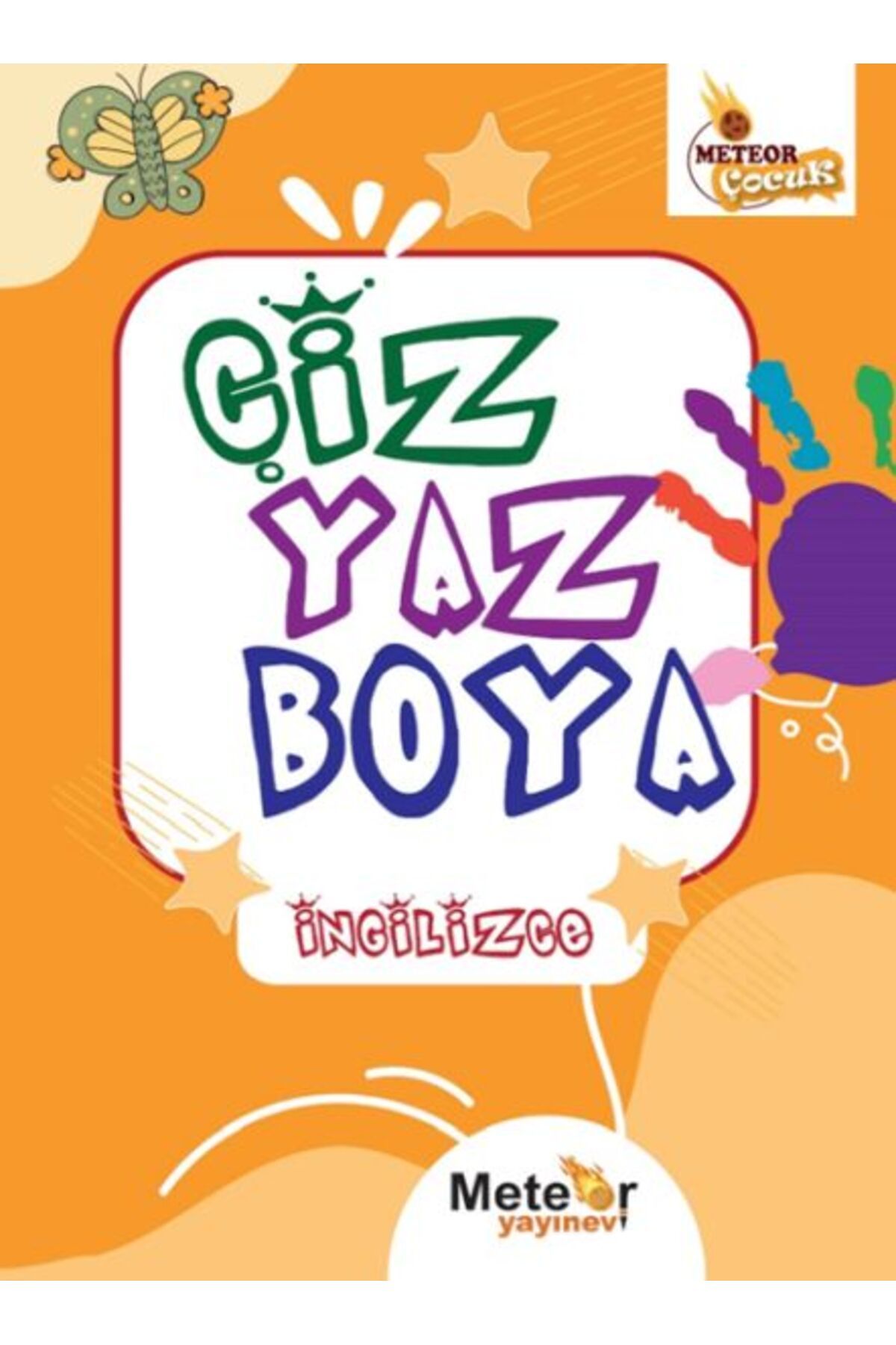 Meteor Yayınevi Çiz Yaz Boya İngilizce Boyama Kitabı