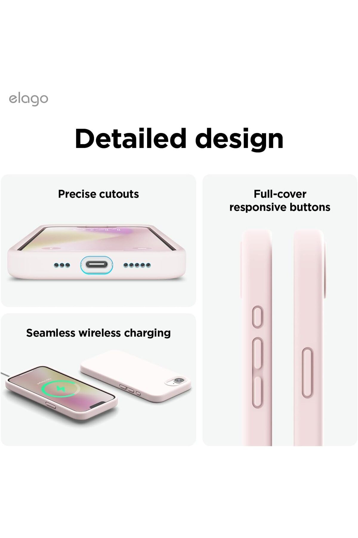 Elago-Magnetic Liquid Silicone for iPhone 16E case compatible with MagSafe Shockproof - Lovely Pink 7