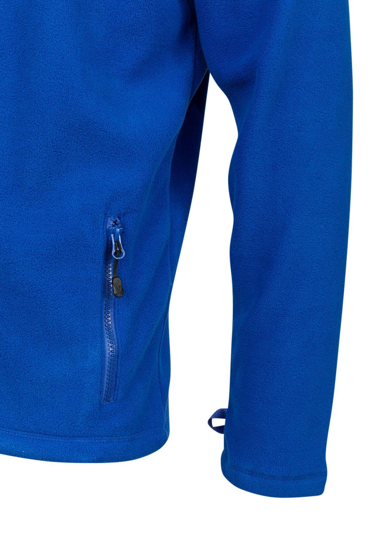 2AS-Chestert Men's Thin Fleece Sweatshirt Blue - Full Zip 4