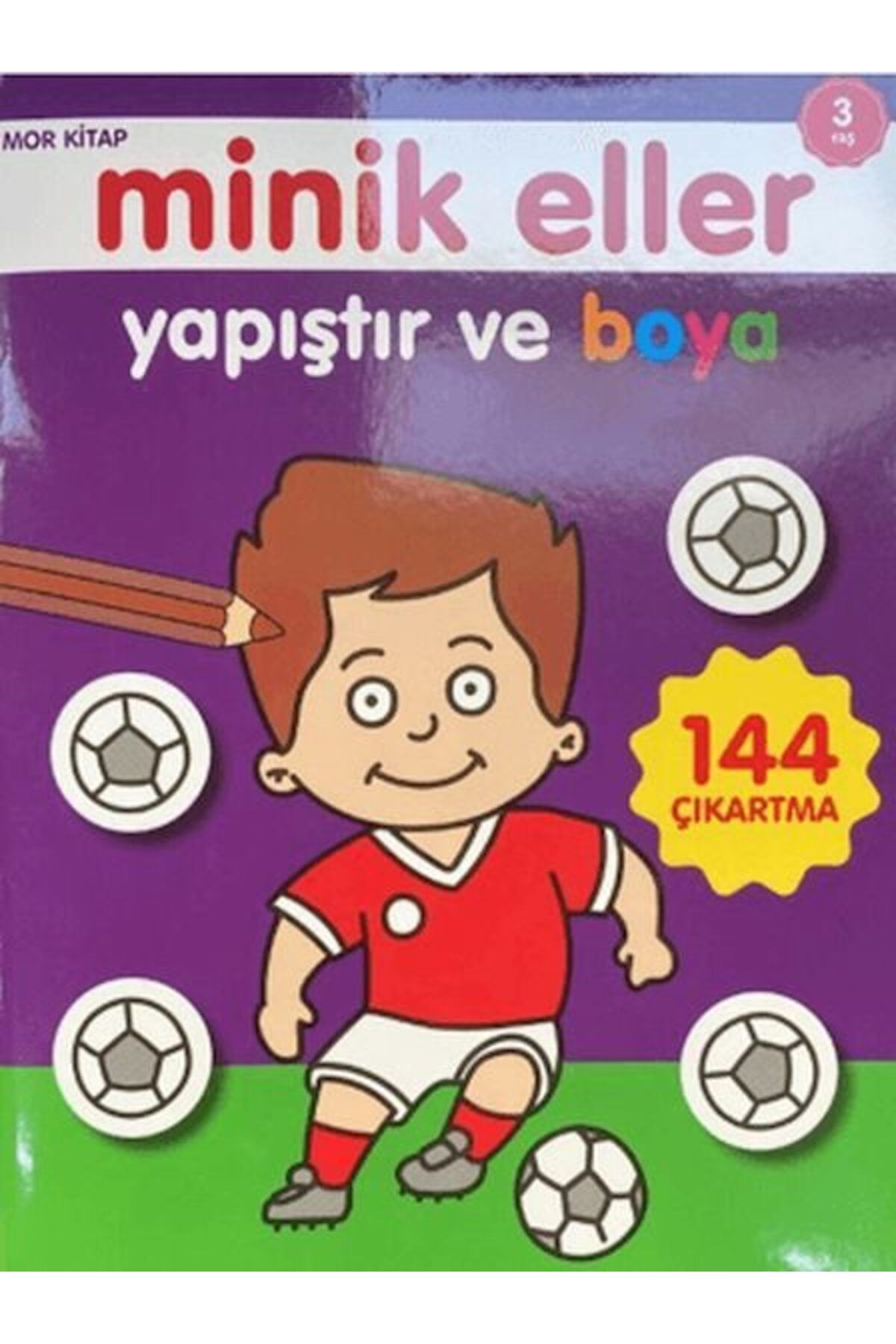 0-6 Yaş Yayınları Minik Eller Yapıştır Ve Boya Mor Kitap