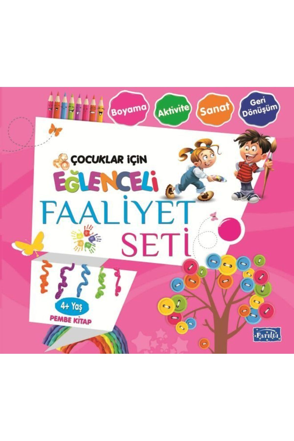 Parıltı Yayınları Eğlenceli Faaliyet Seti Pembe Kitap 4 Yaş
