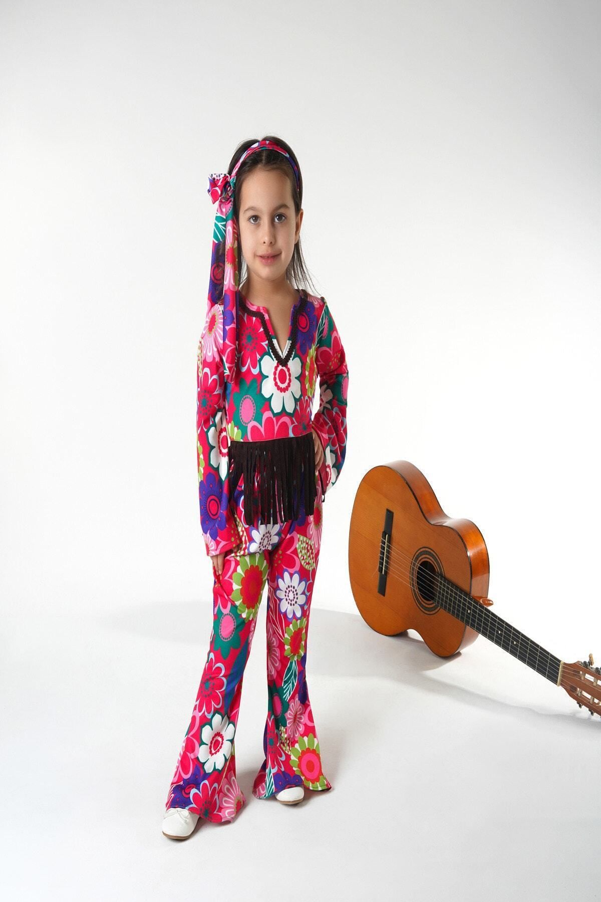 Beşik Kostüm-90s Hippie Girl's Costume 4