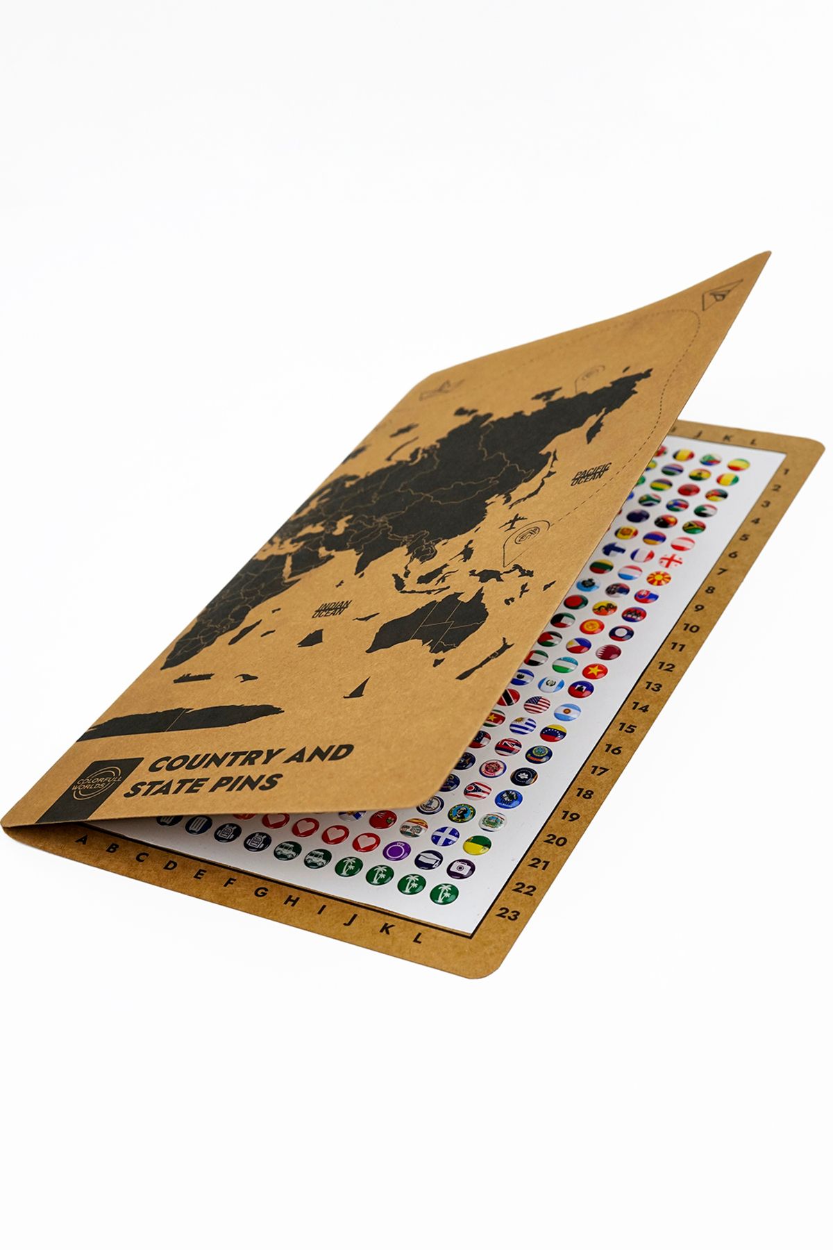 Colorfull Worlds-Marker Pin for World Map - Country Flags and Symbols 6