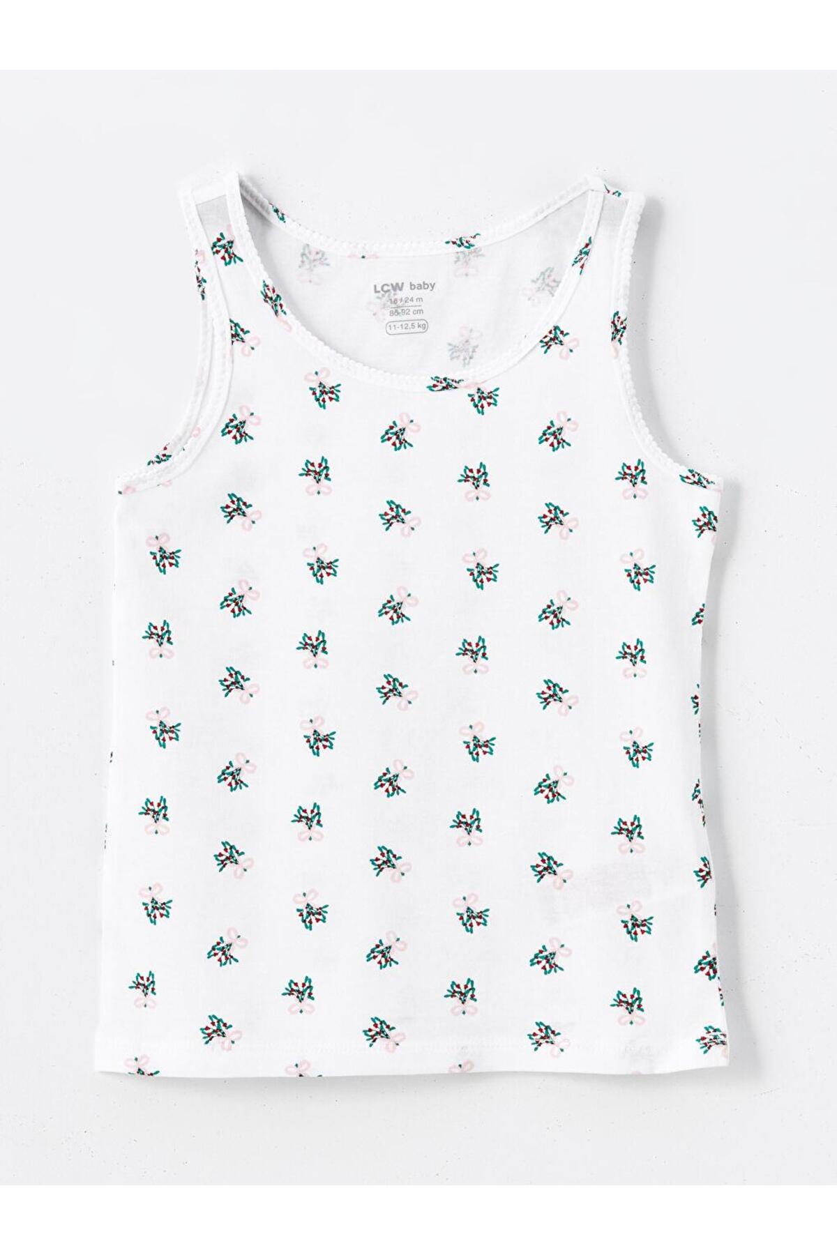 LC Waikiki LCW baby Baskılı Bisiklet Yaka Kız Bebek Atlet 3'lü Set (W4) fotoğrafı 2 (önizleme)