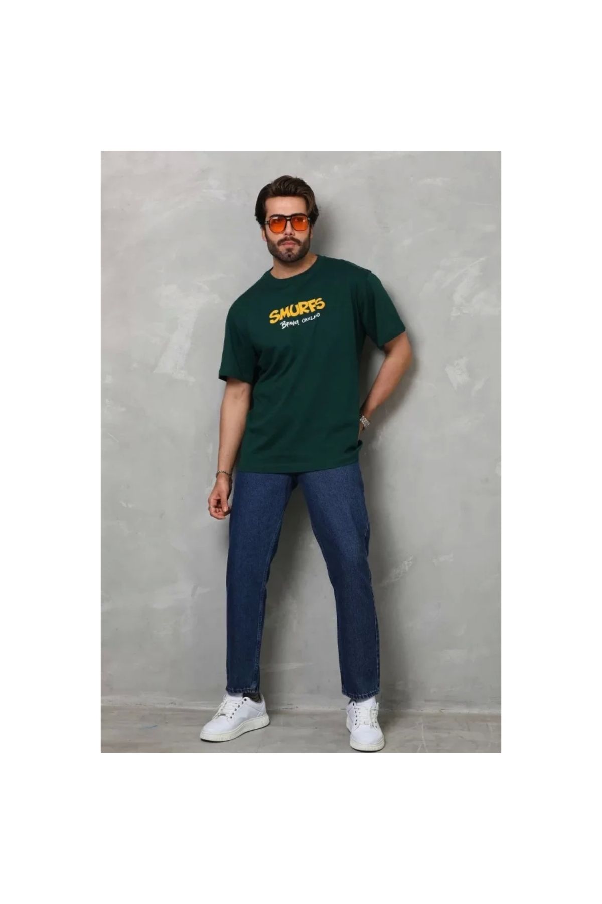 Marsilyan Unisex Basic Bisiklet Yaka Oversize TShirt