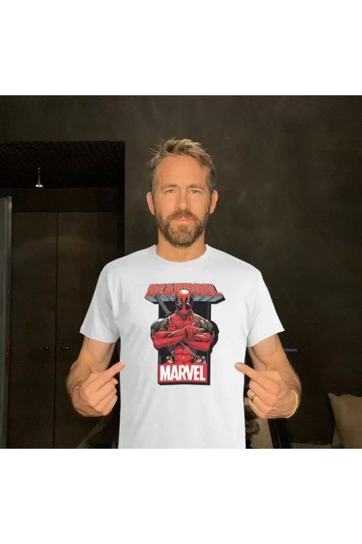 Narnuga Unisex Bisiklet Yaka Baskılı Oversize TShirt