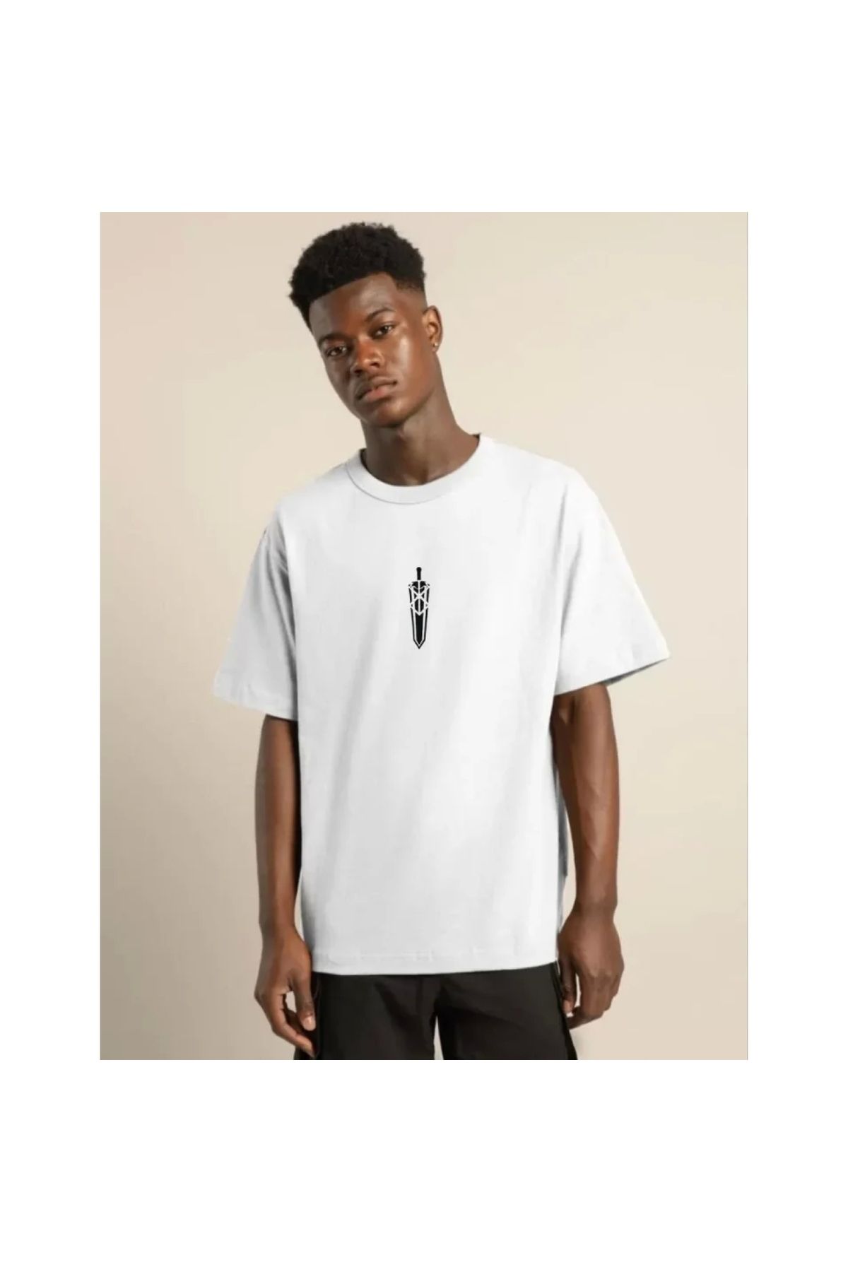Marsilyan Unisex Bisiklet Yaka Baskılı Oversize TShirt
